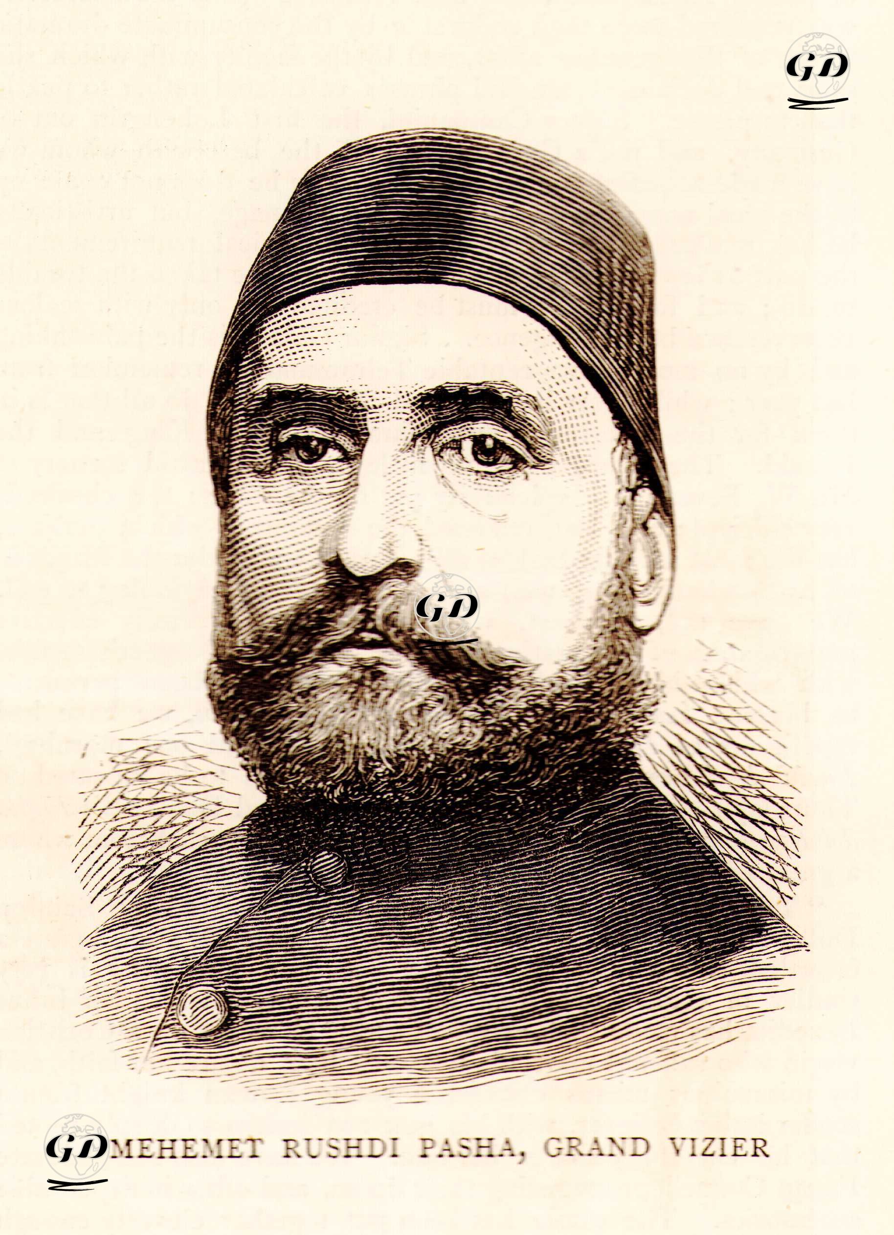 Mehemet Rushdi Pasha, Grand Vizier -  - 1876