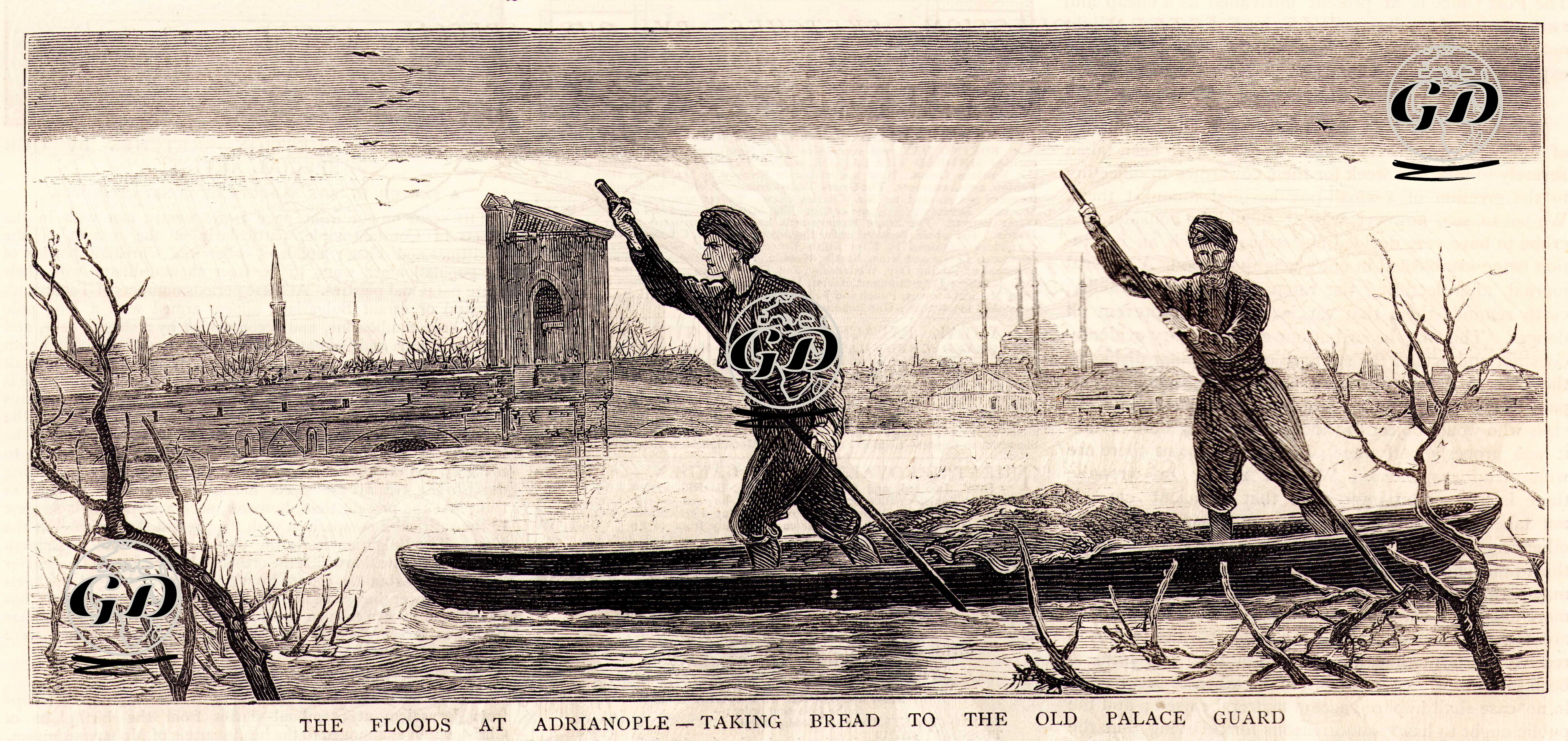 Edirne'de Selinde Askerlere Ekmek Götürülmesi -  - 1876