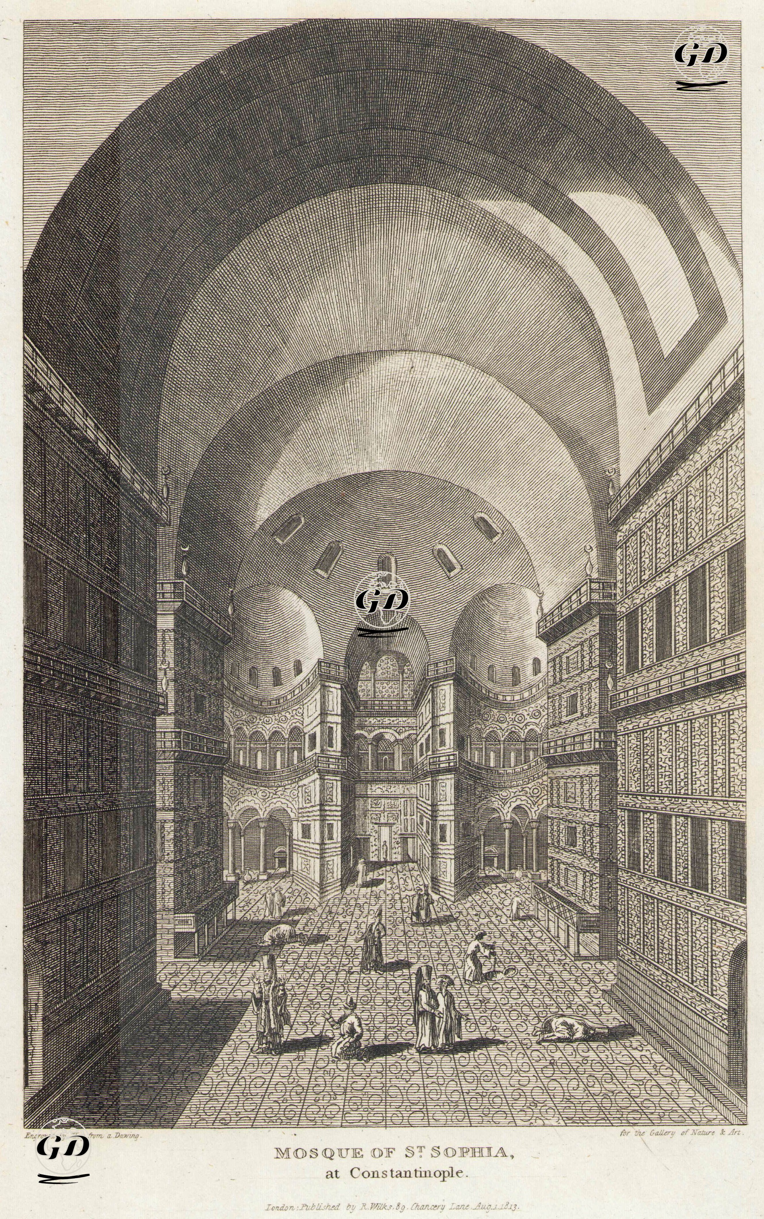 Ayasofya Camisinin İçi -  - 1813