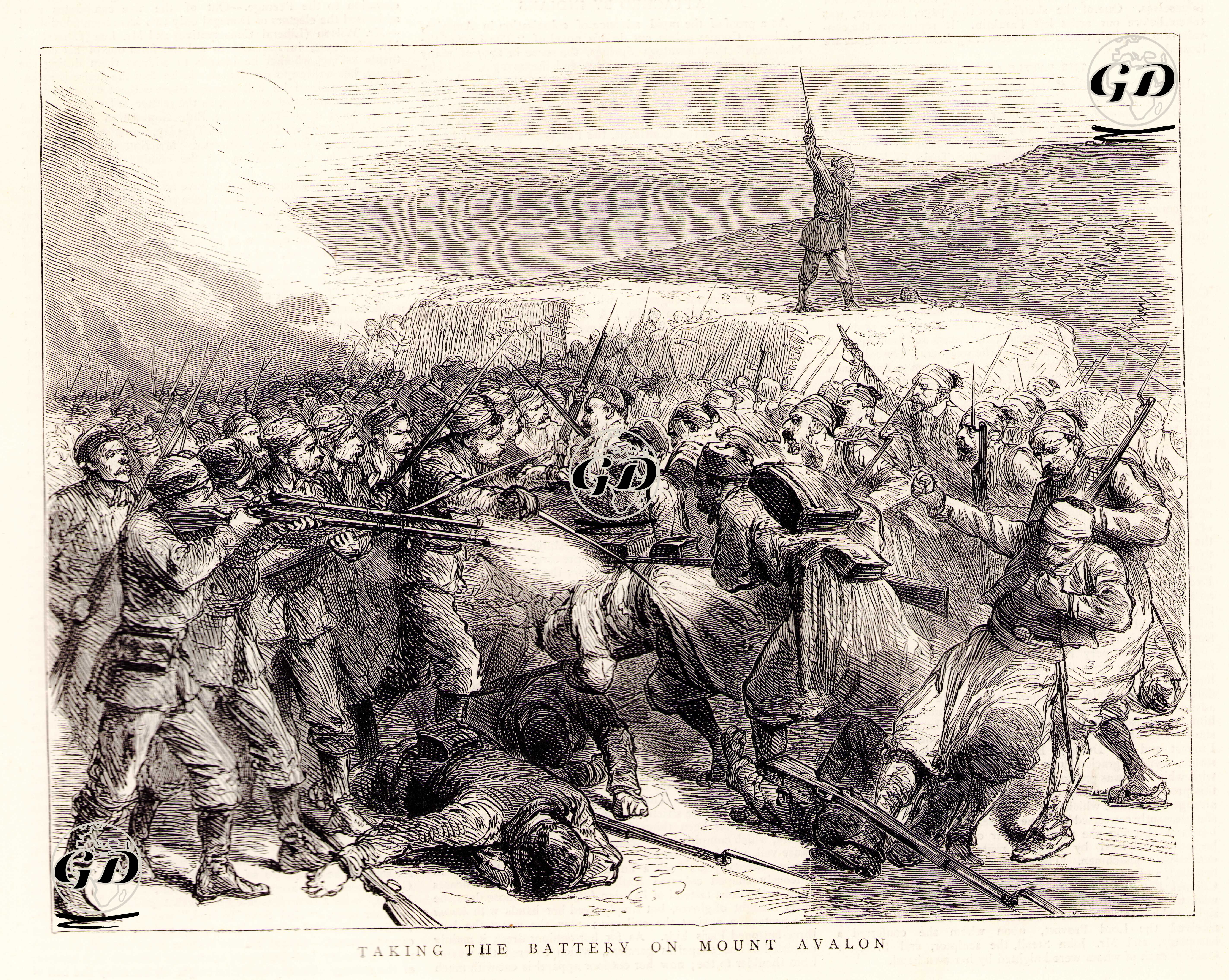 1876-1877 Osmanlı-Sırp Savaşı Sırasında Avalon Tepesindaki Çatışma -  - 1876