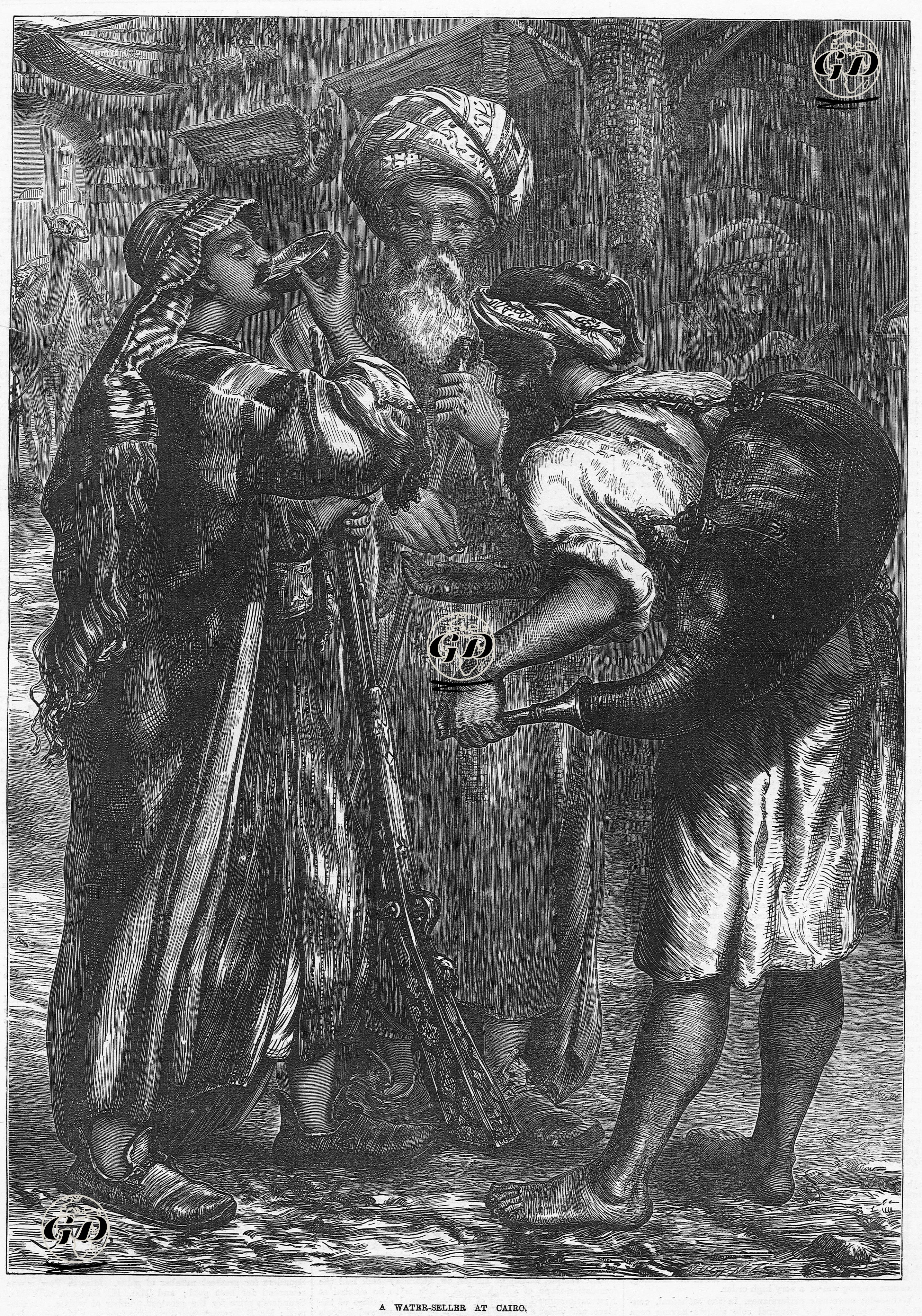 Kahire'de Su Satıcısı  -  - 1874