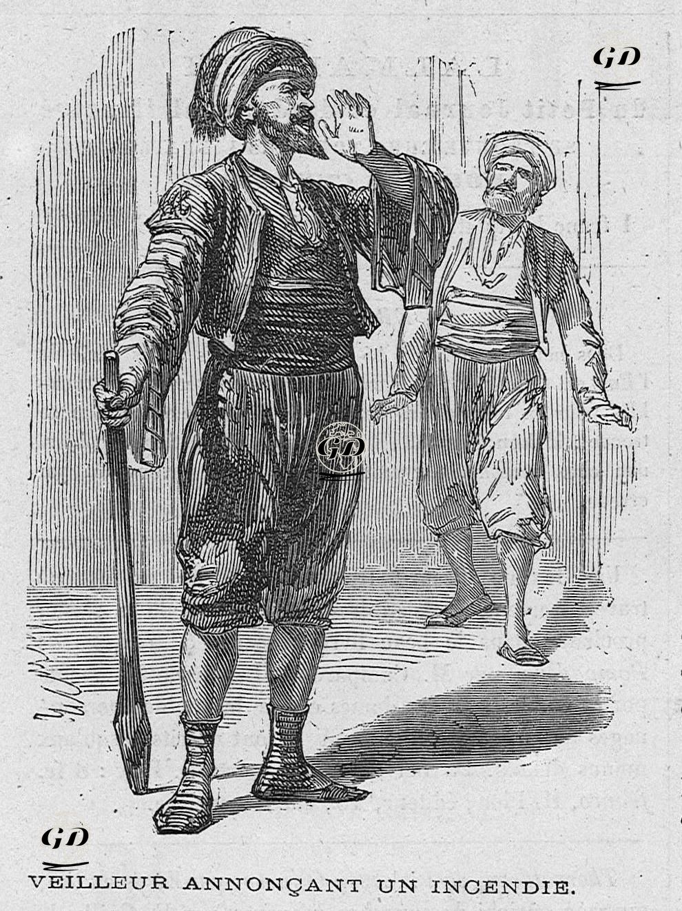 Veilleur Annonçant Un Incendie (Invitor-The Ottoman Firefighter Who Informed the Fire) -  - 1868