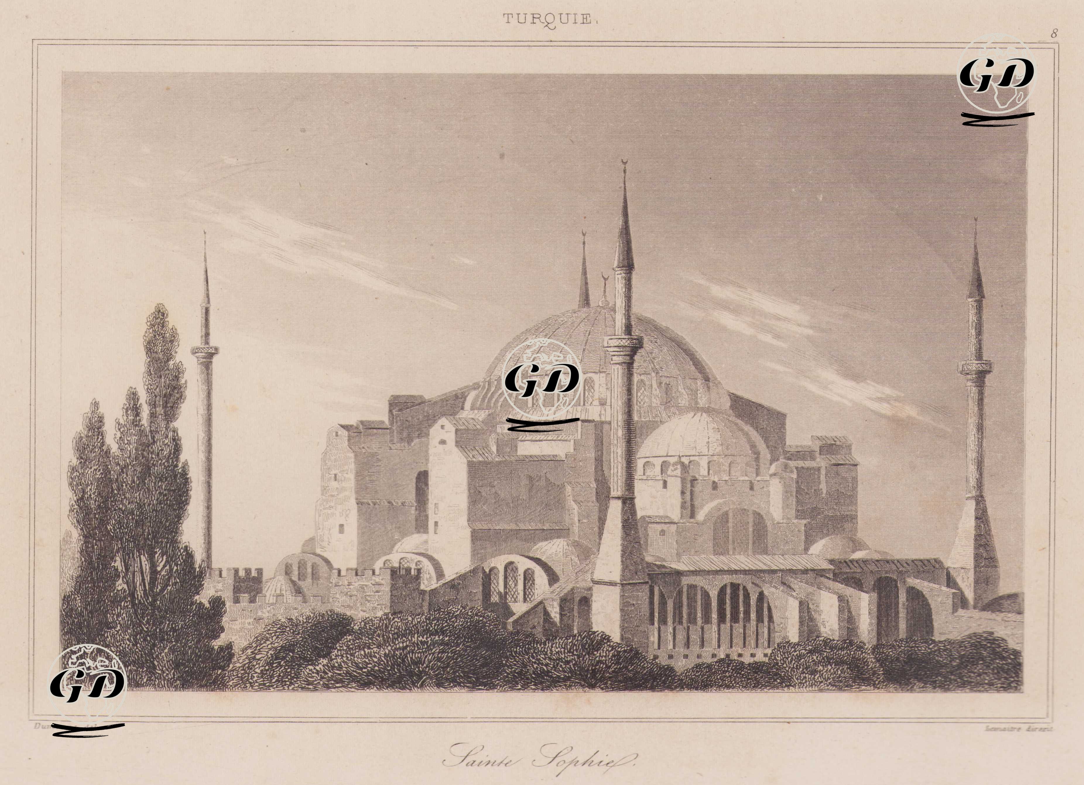 Ayasofya Cami, İstanbul - Paul Dumouza (1812-….) - 1840
