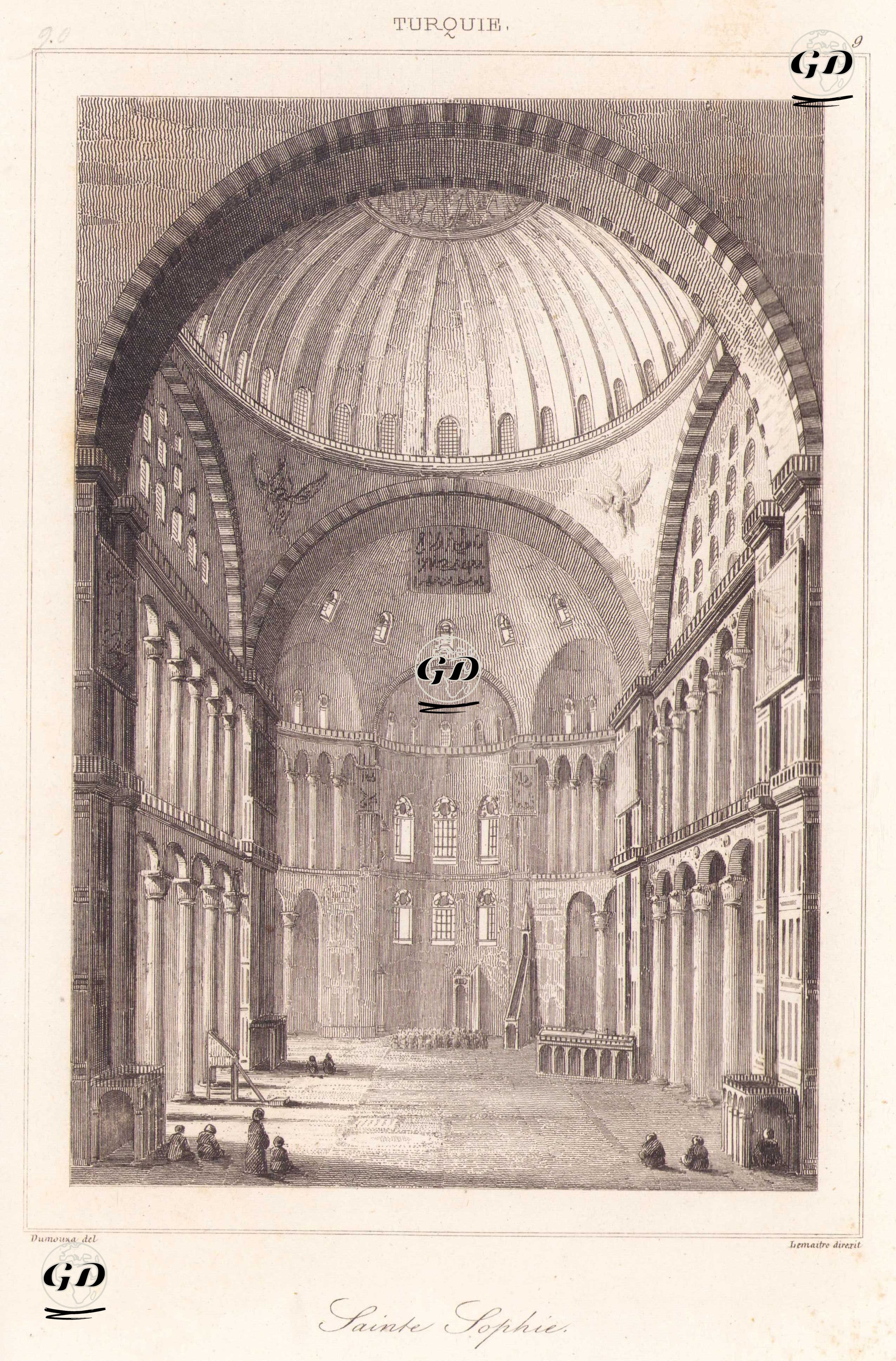 Sainte Sophie (Istanbul) - Paul Dumouza (1812-….) - 1840