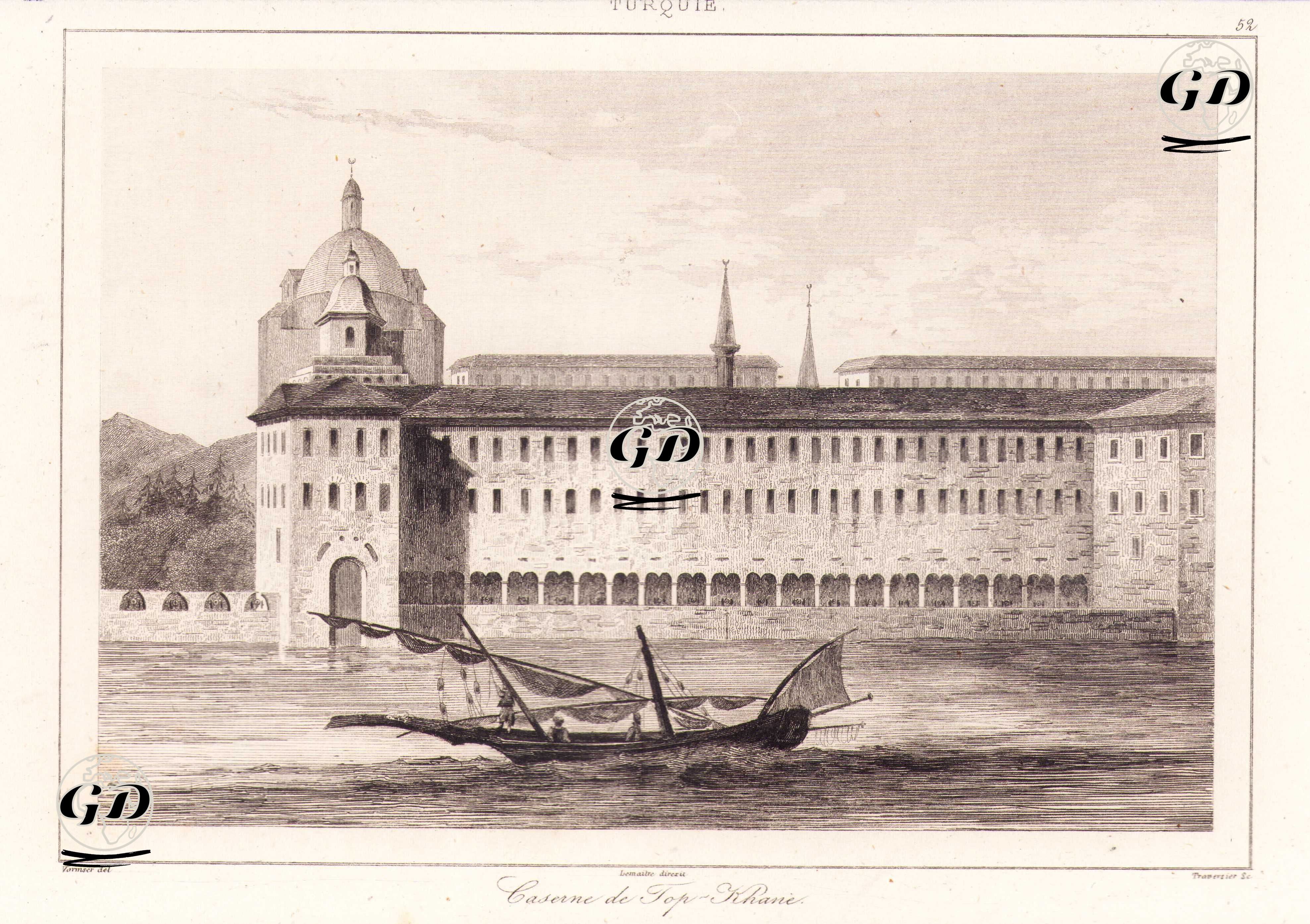 Caserne de Top Khane (Tophane Barracks, Istanbul) - Vormser - 1840