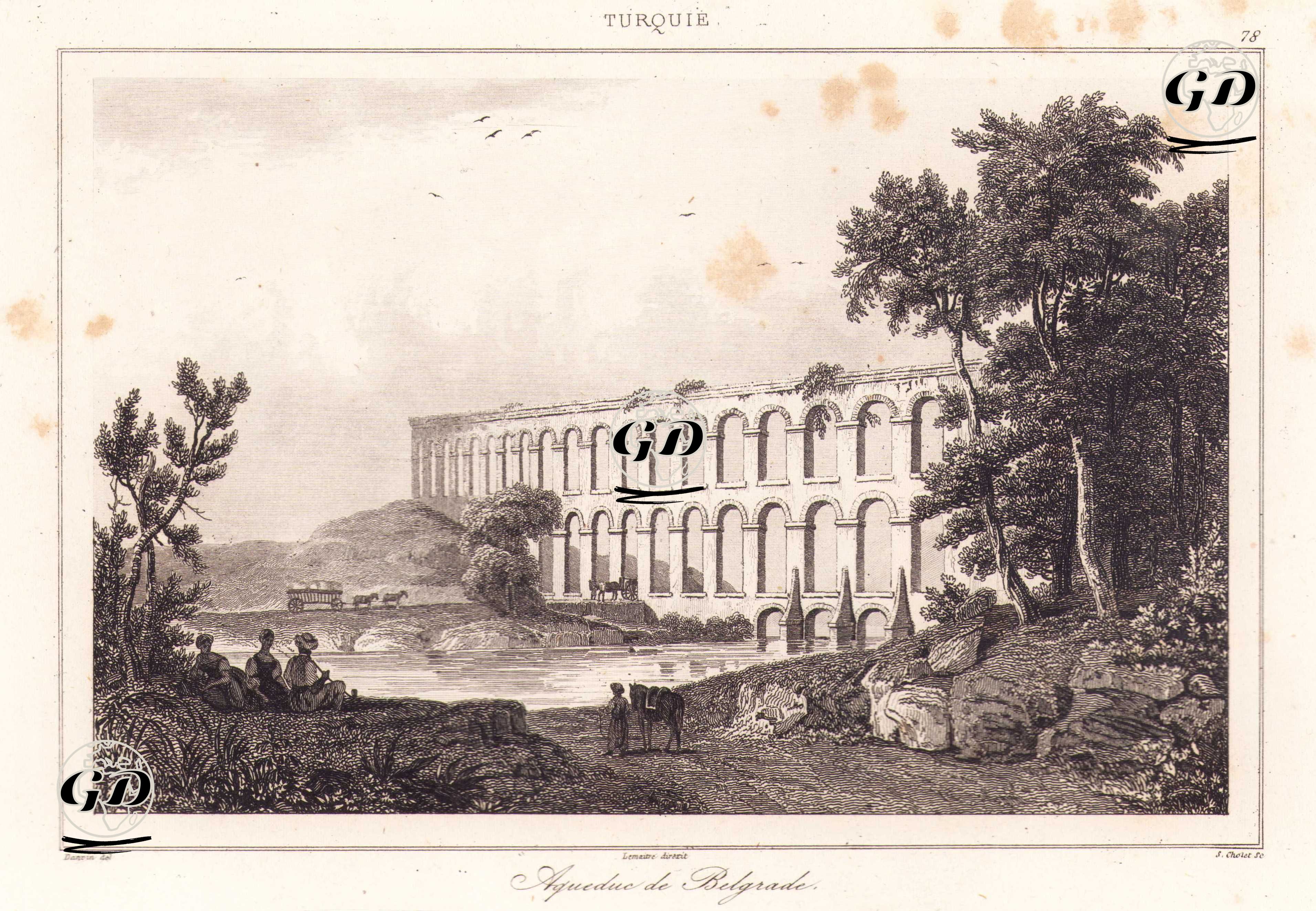 Uzunkemer, İstanbul - Victor Felix Danvin (1802-1842) - 1840