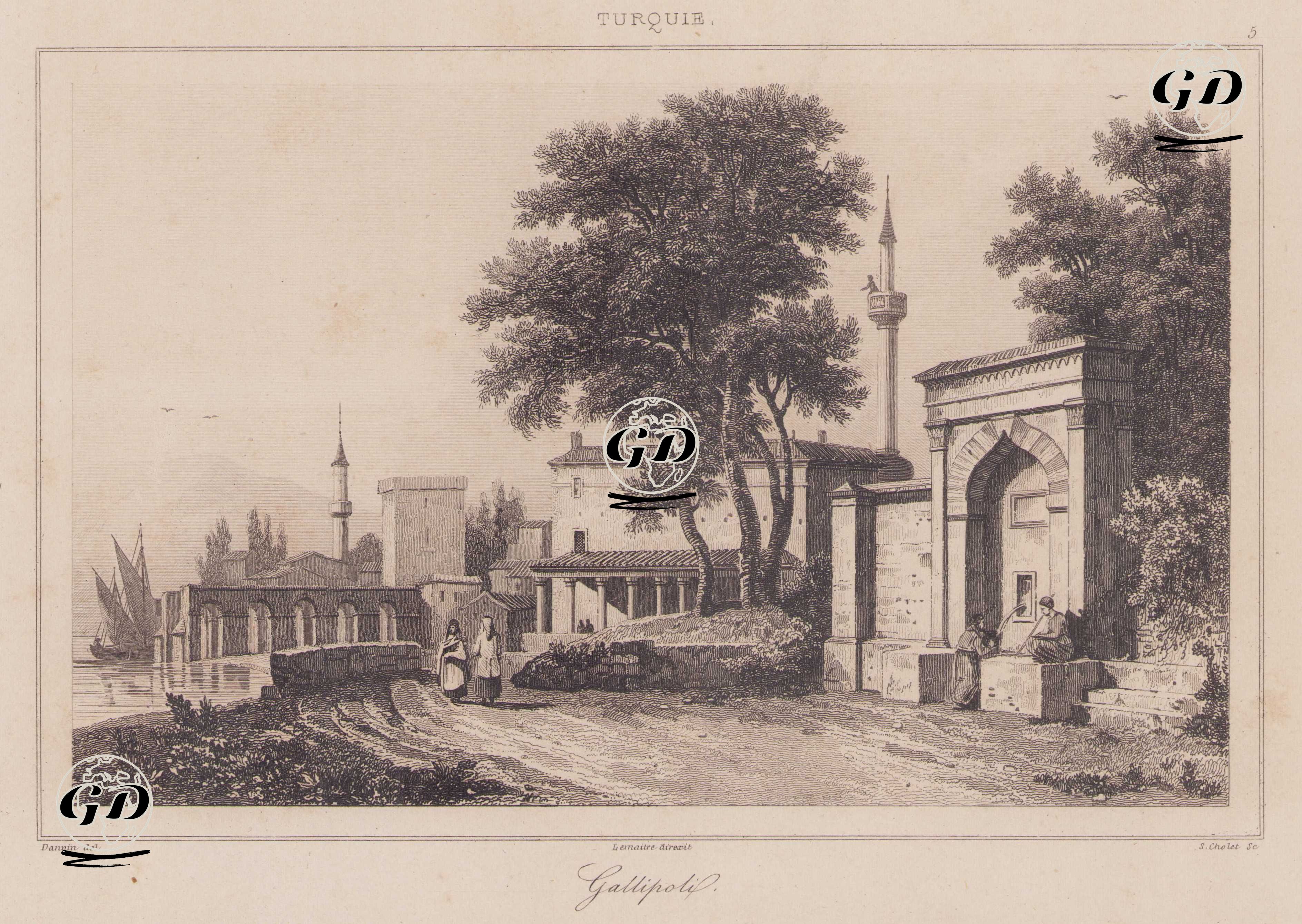 Gelibolu, Çanakkale - Victor Felix Danvin (1802-1842) - 1840