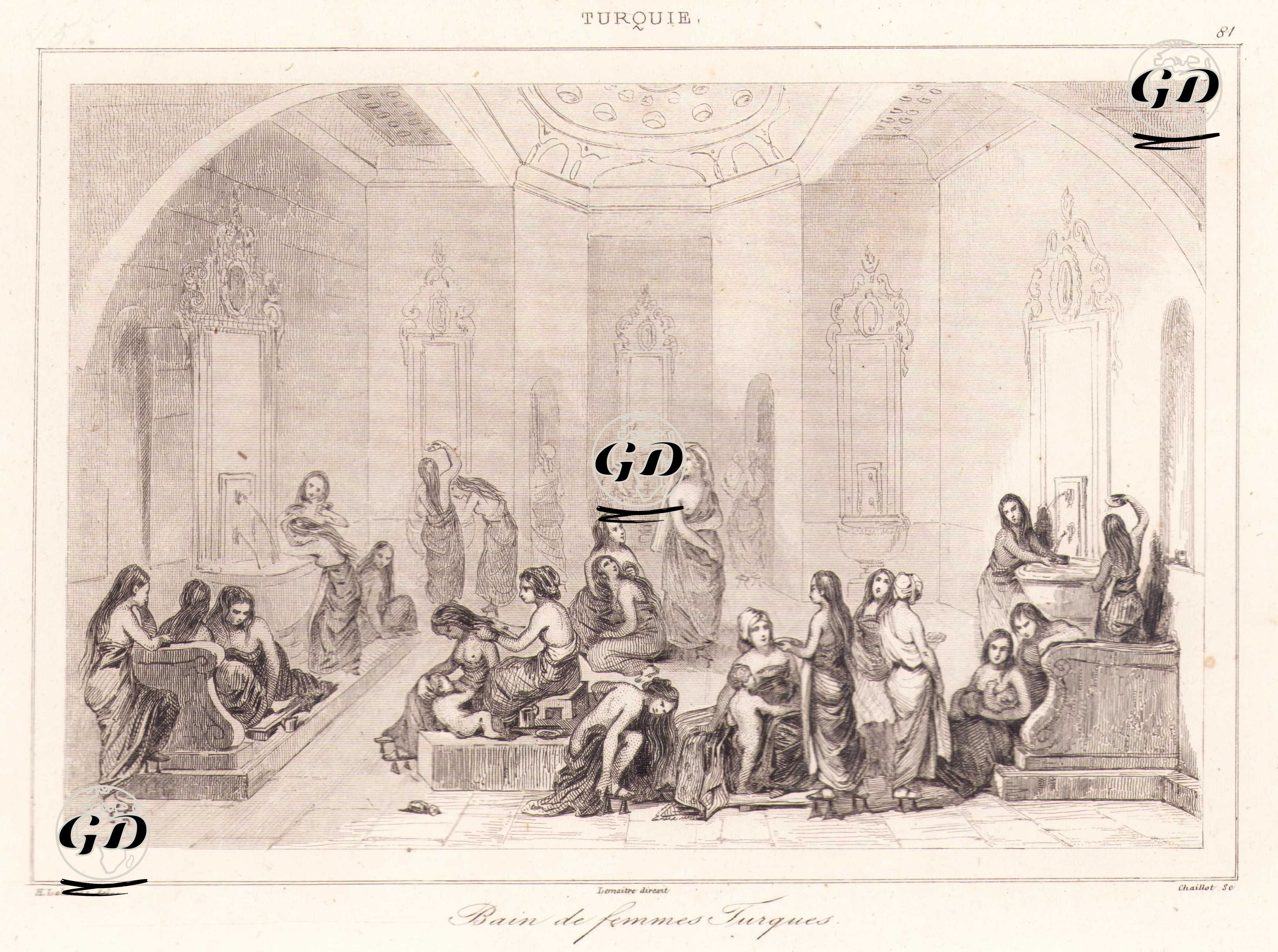 Bain de Femmes Turques (A Women's Bath-house In Turkey) - François Hippolyte Lalaisse (1812-1844) - 1840