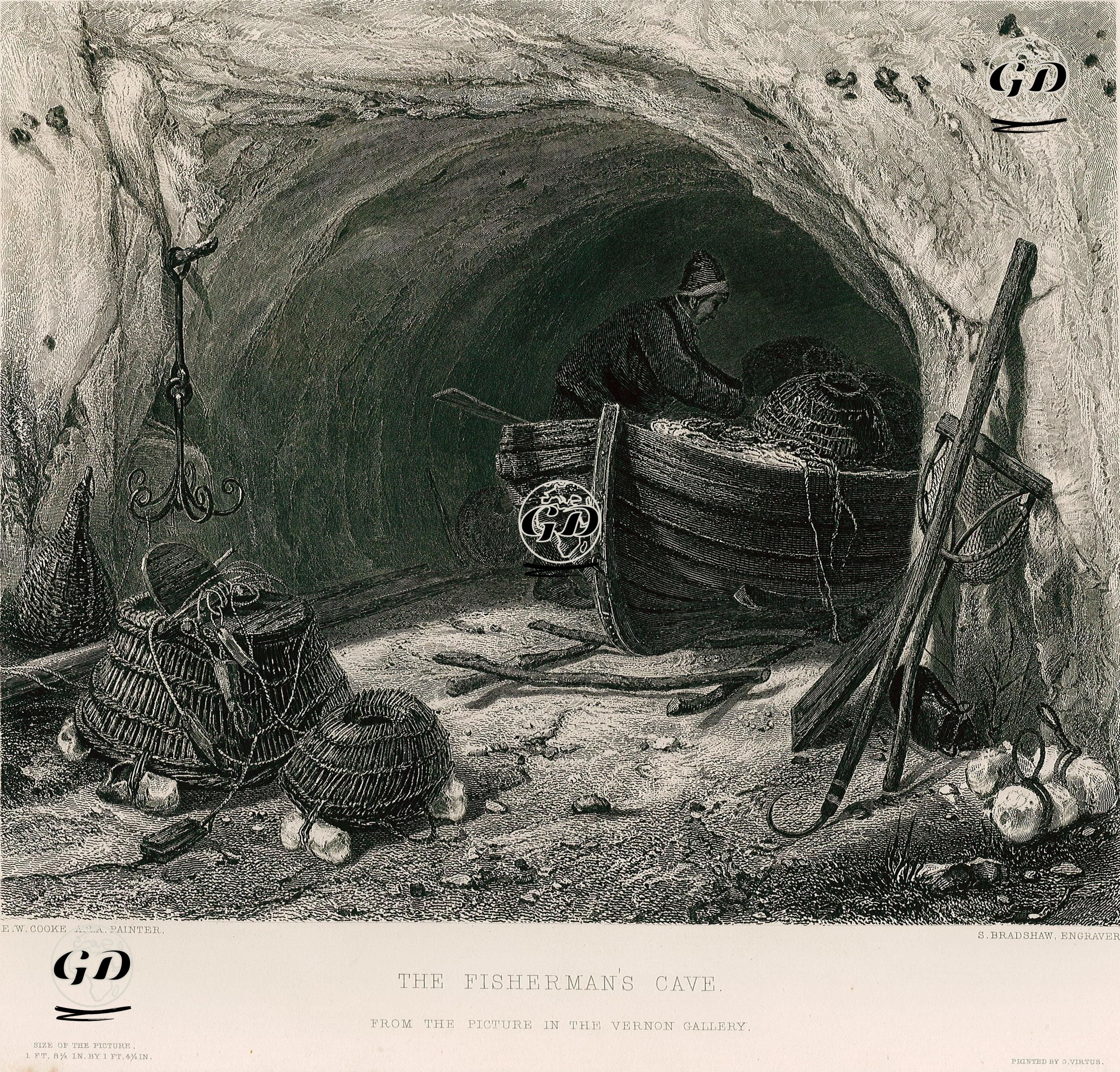 Balıkçı Mağarası - Edward William Cooke (1811-1880) - 1853