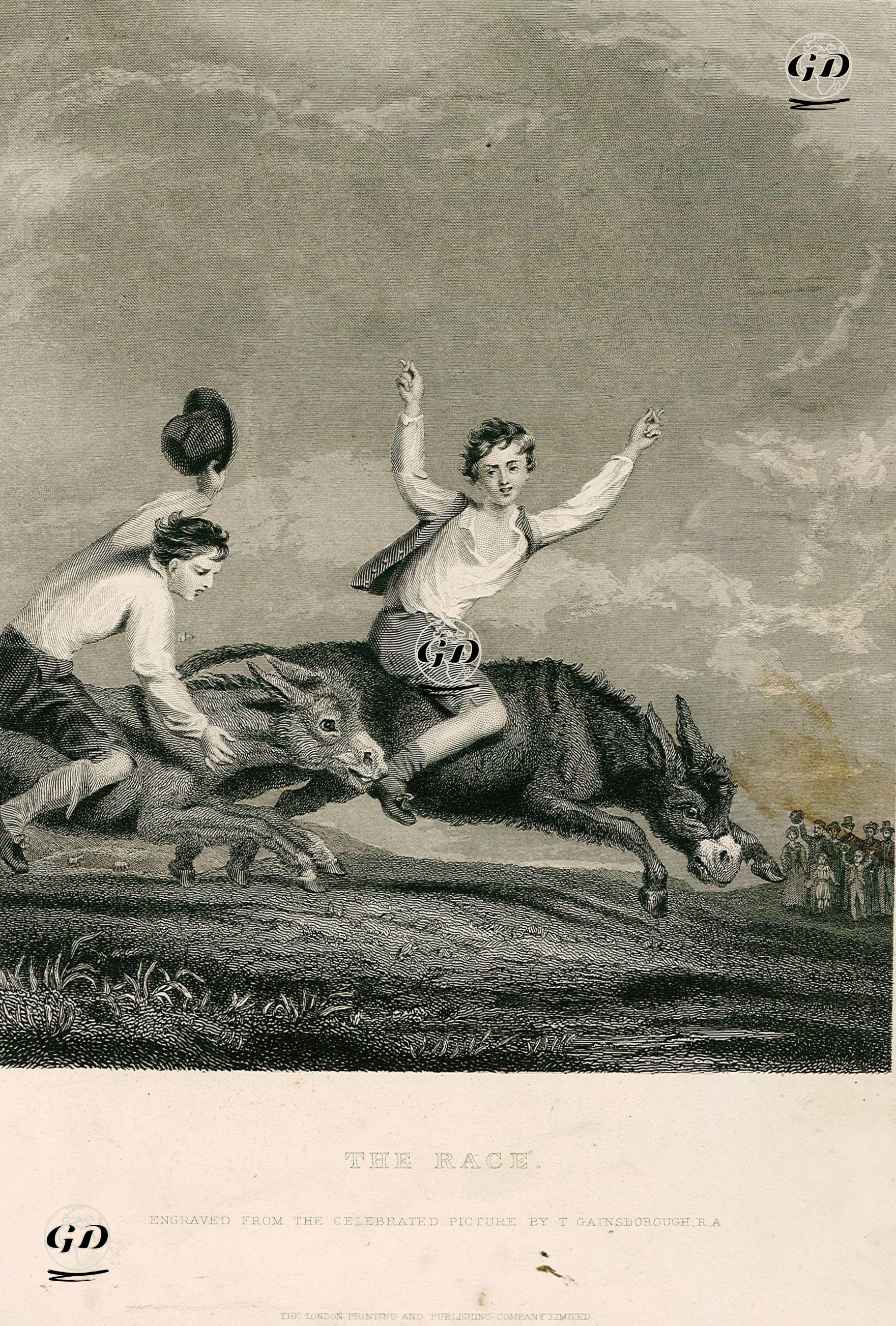 The Race  - Thomas Gainsborough (1727-1788) - 1860's