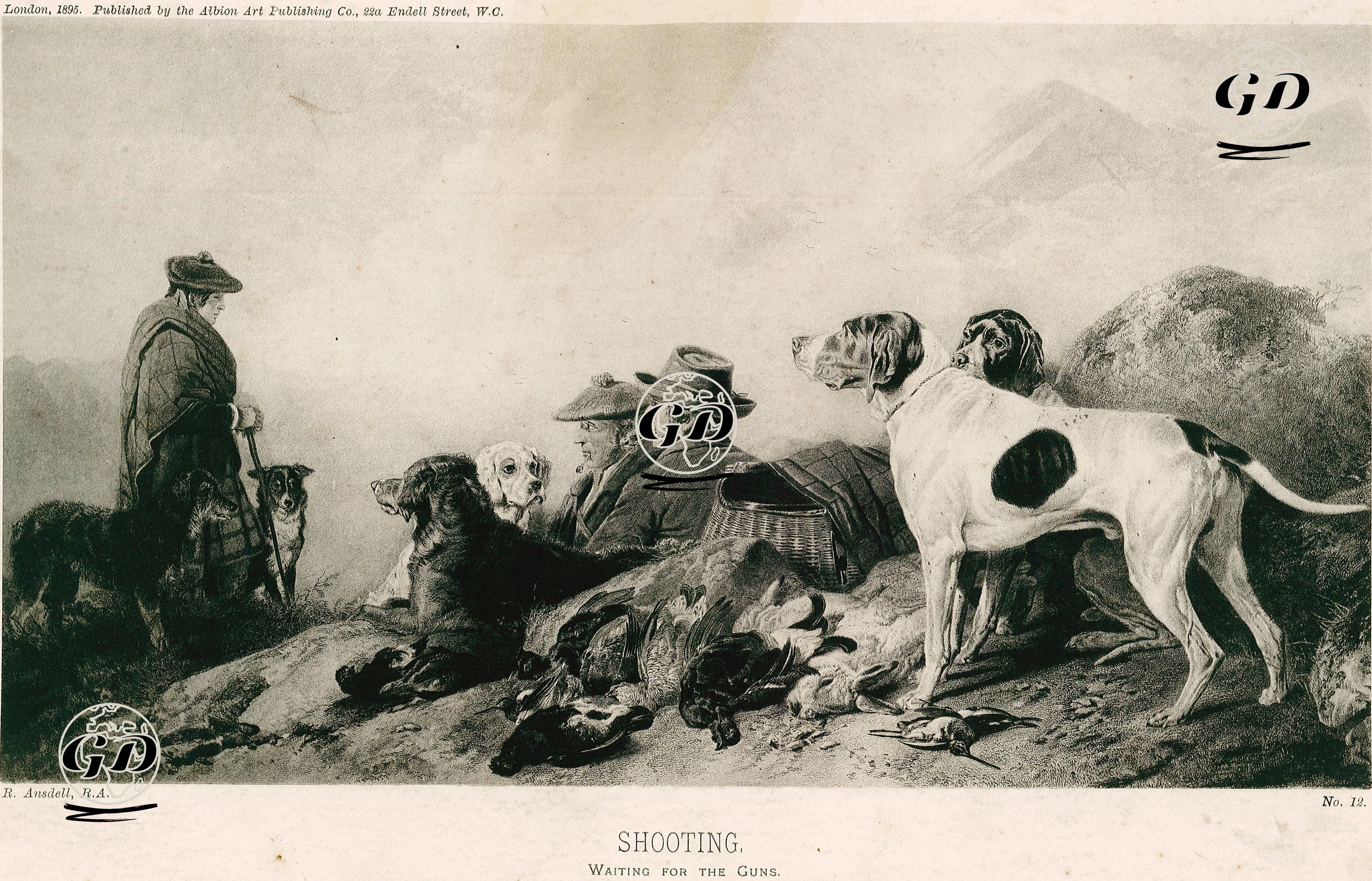 Avcılık, Silahları Beklerken - Richard Ansdell (1815-1885) - 1895