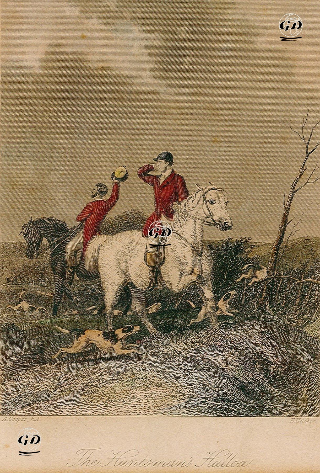 The Huntsman's Halloa - Abraham Cooper (1787-1868) - 1866