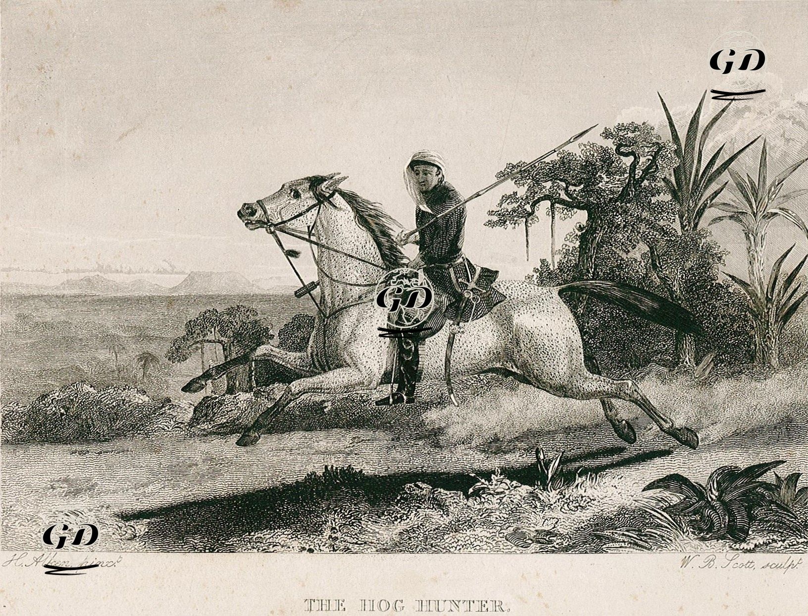 Domuz Avcısı - Henry Thomas Alken (1785-1851) - 1830's