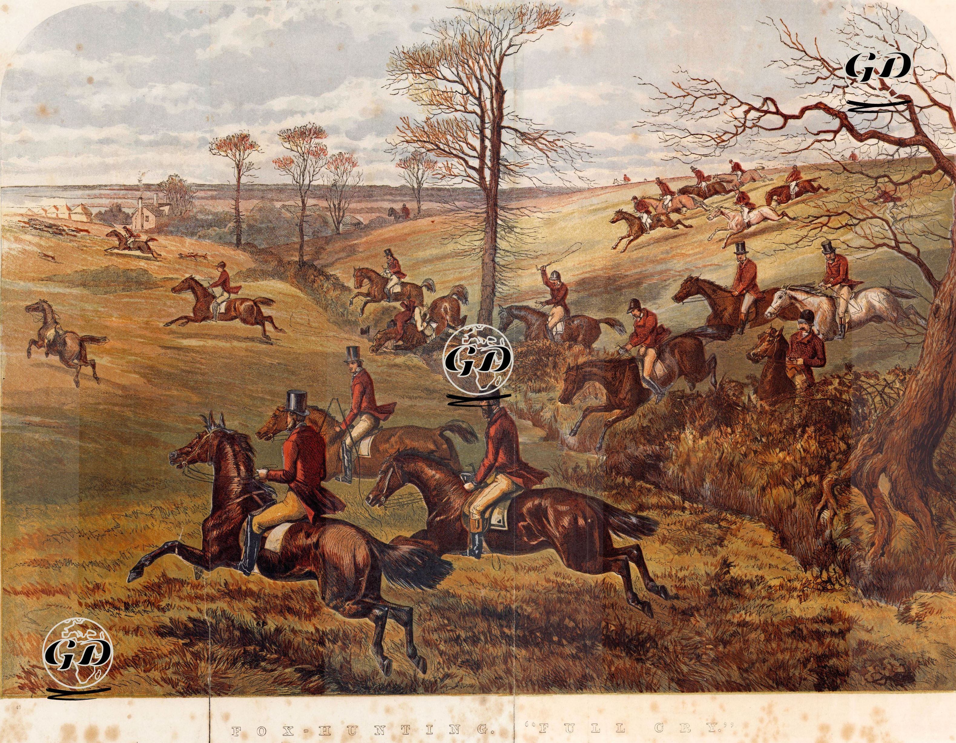 Fox Hunting. "Full Cry" -  - 1859