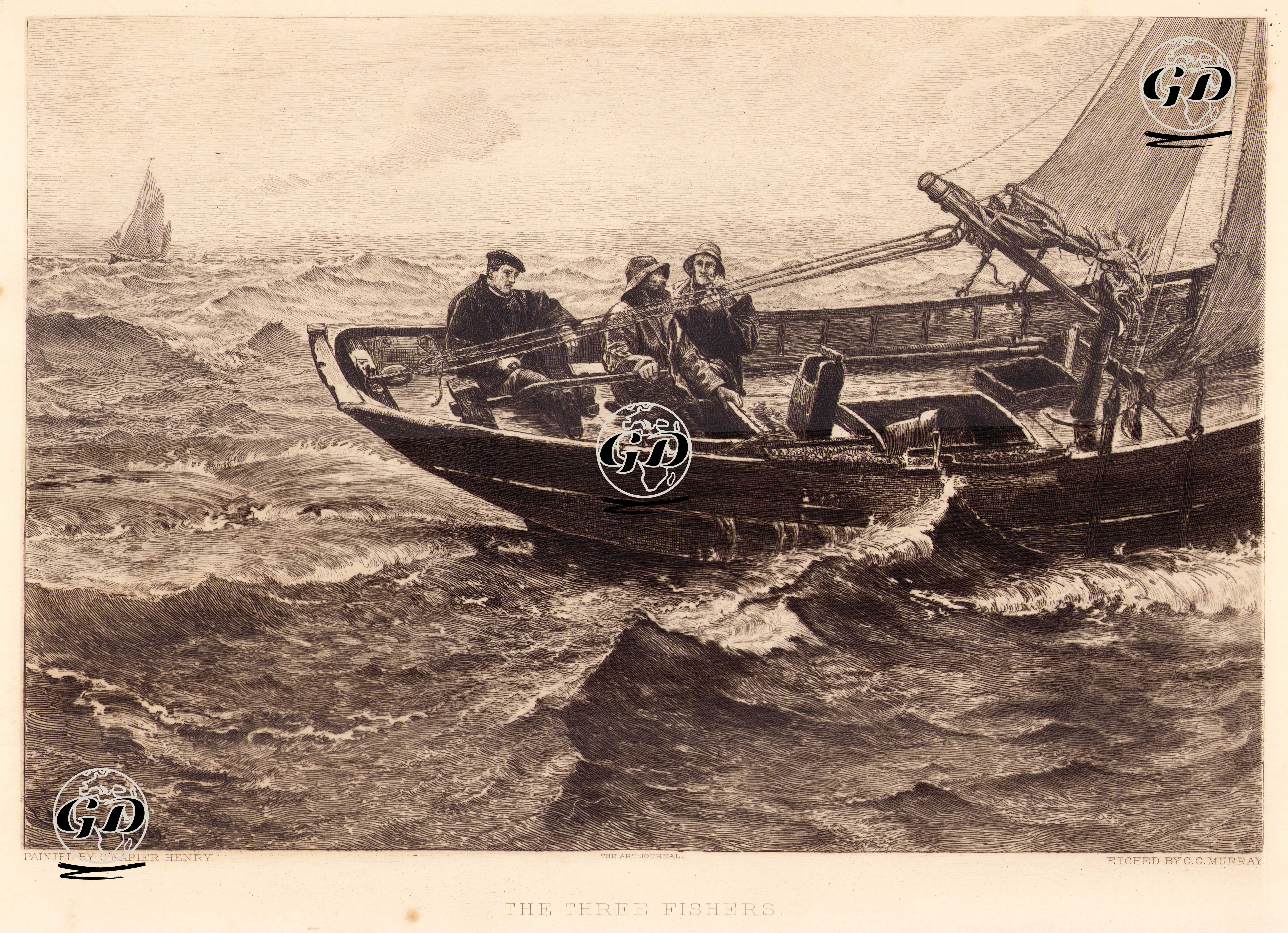 Üç Balıkçı - Charles Napier Hemy (1841-1917) - 1892