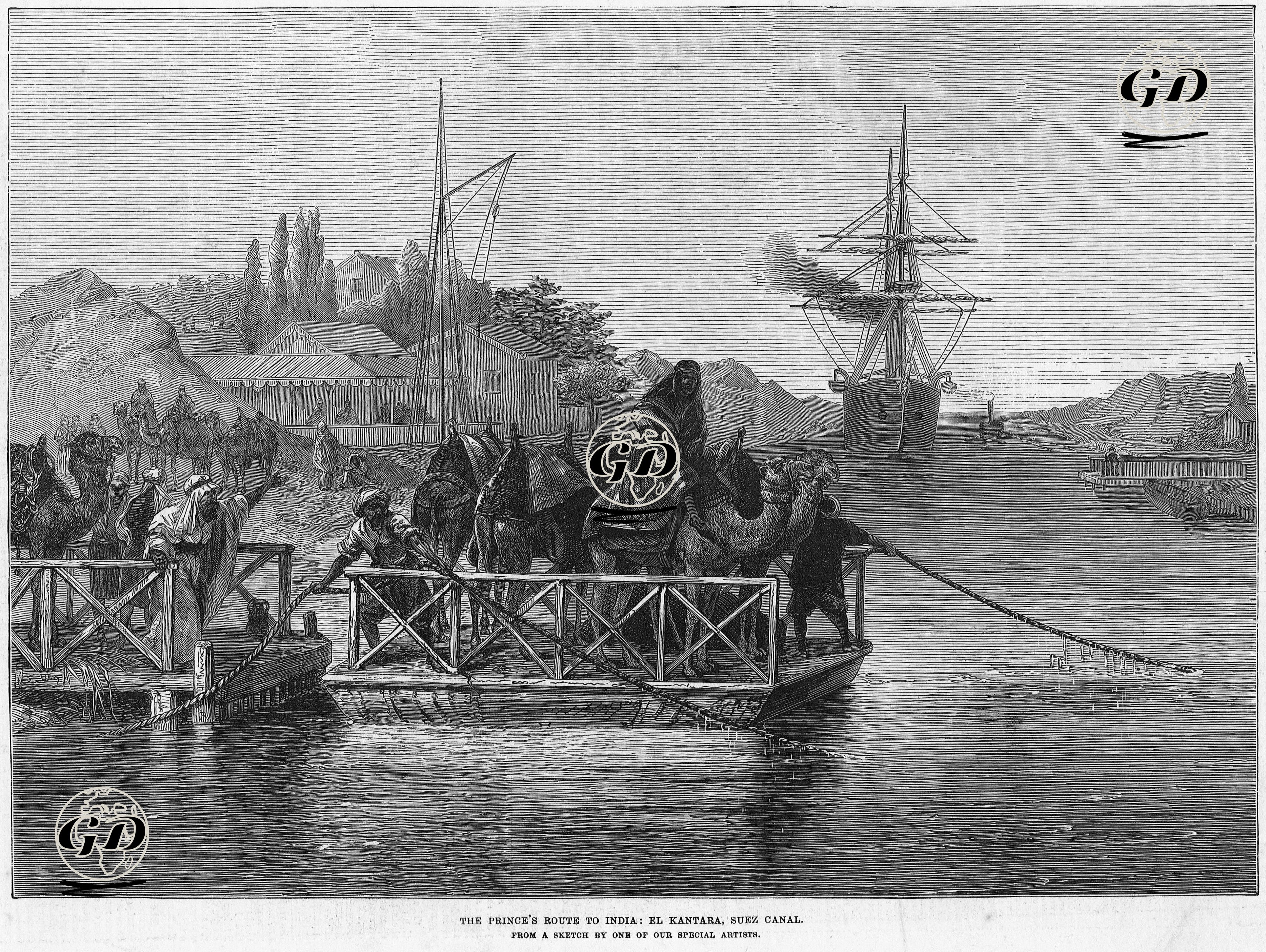 El Kantara Süveyş Kanalı  -  - 1875