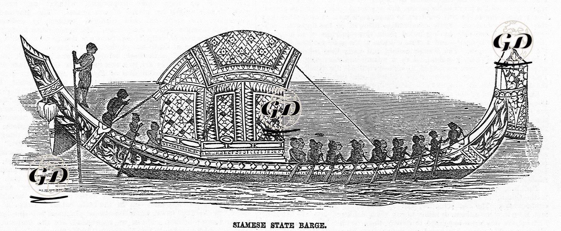 Tayland  (Siyam) Devlet Kayığı  -  - 1855