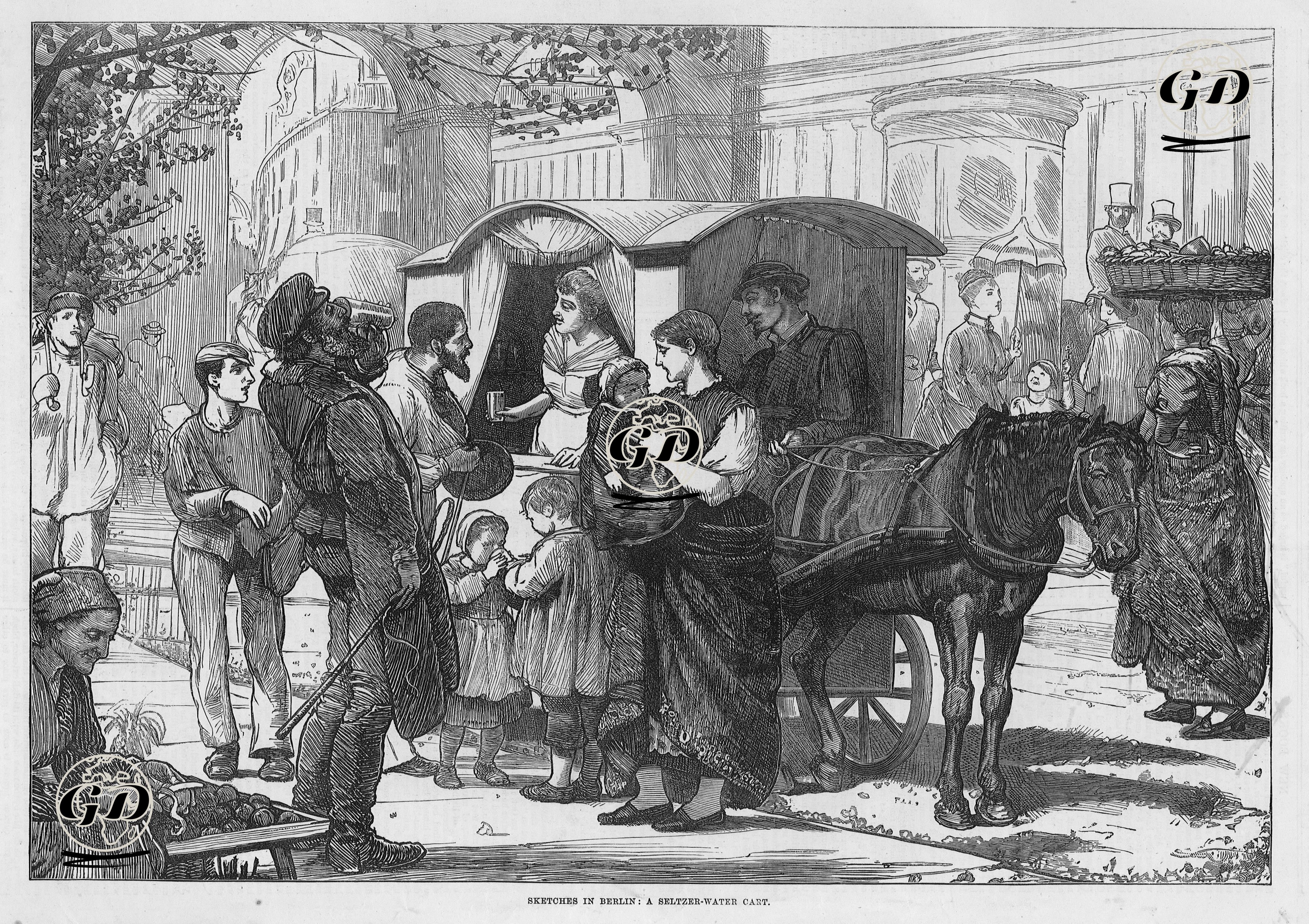 Berlin'de Maden Suyu Arabası -  - 1875