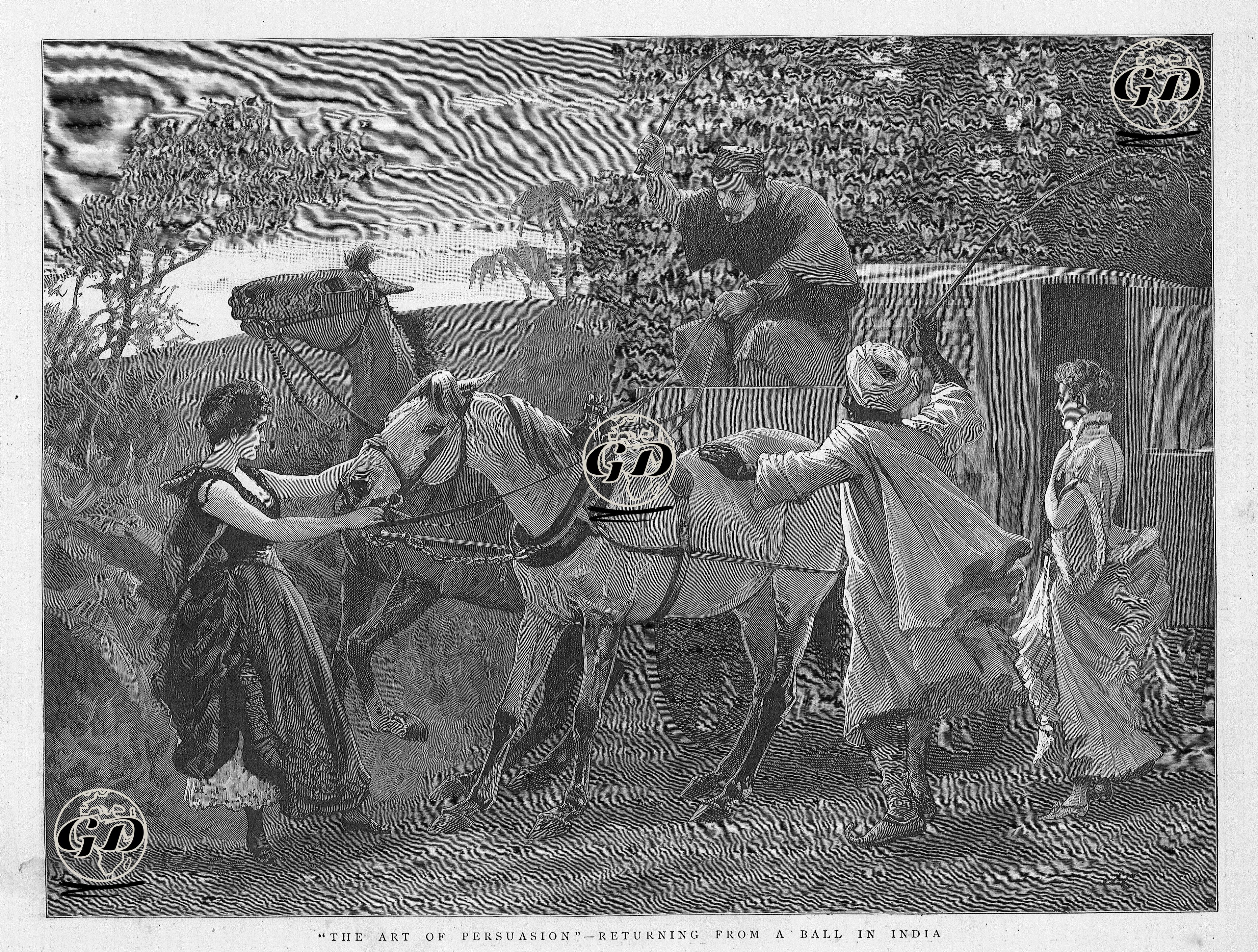 The Art Of Persuasion, Returning From A Ball in india - John Charlton (1849-1917) - 1890