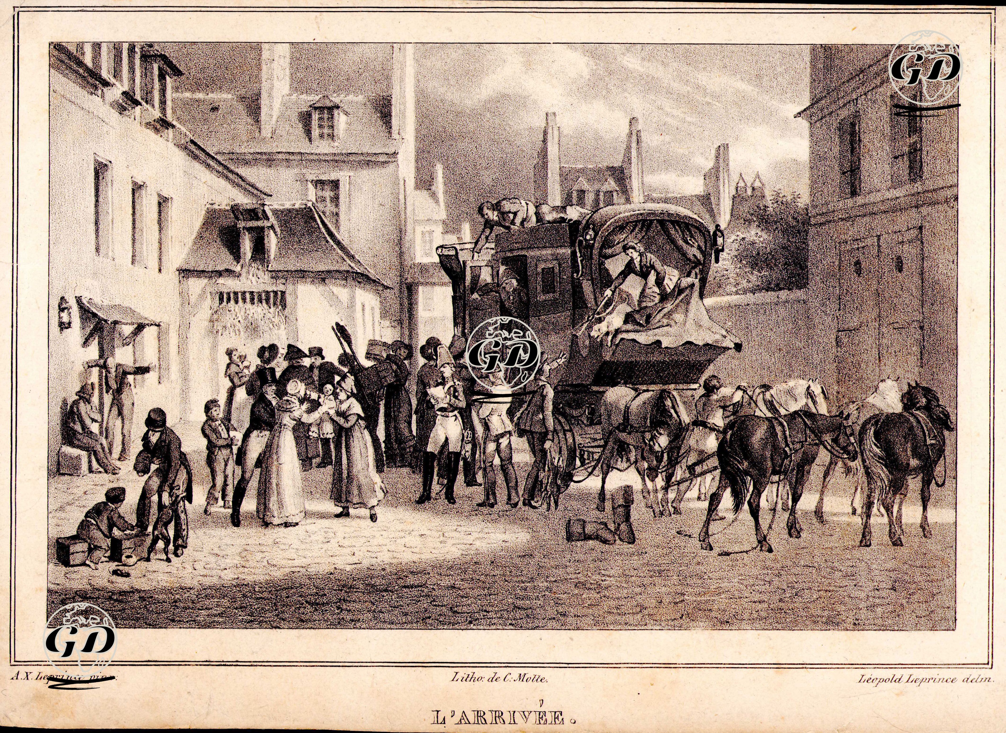L'Arrivee - A Xavier Leprince (1799-1826) - 1830's