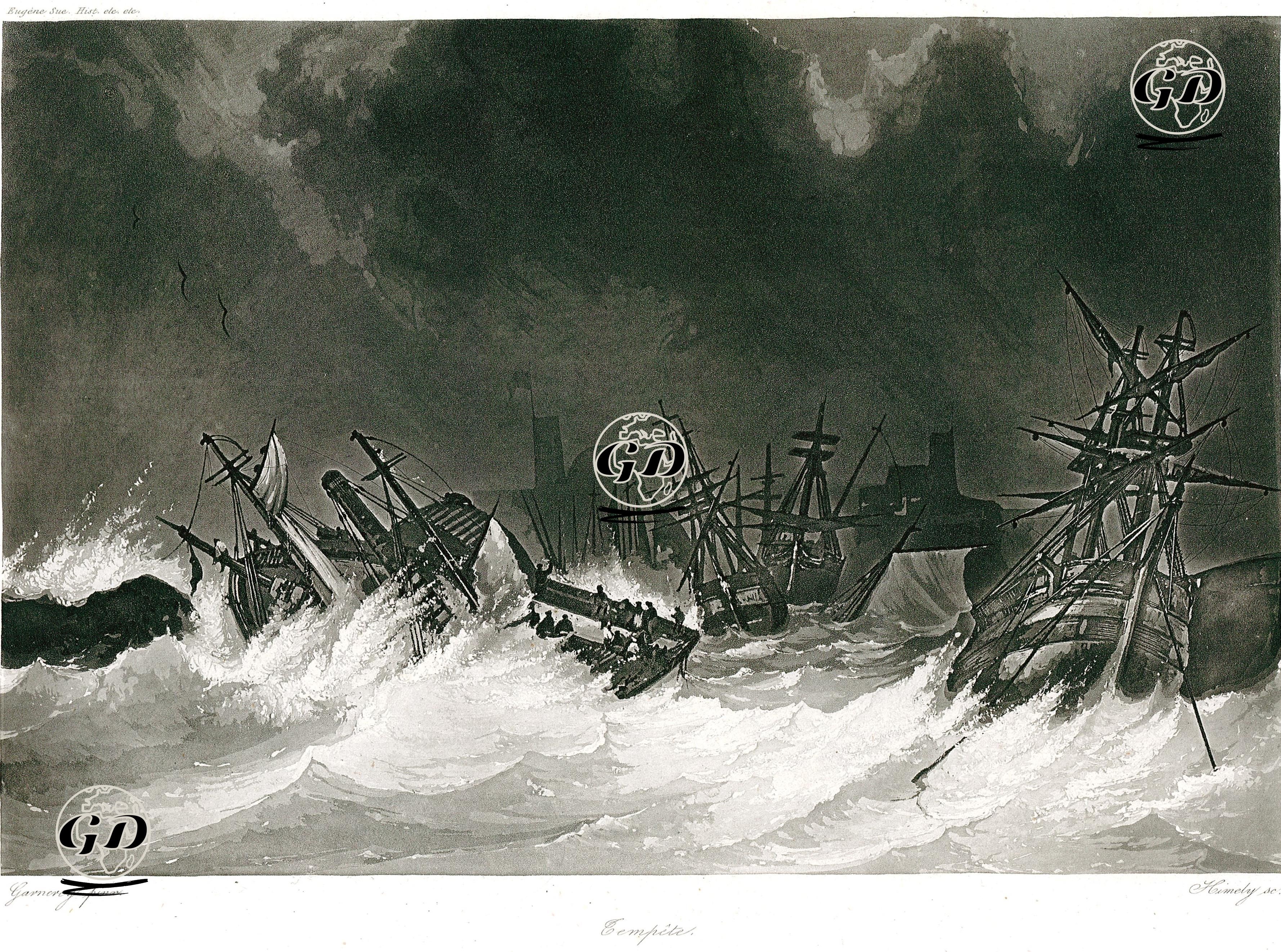 Fırtına - Jean François Garneray 1755-1837) - 1840's-1850's
