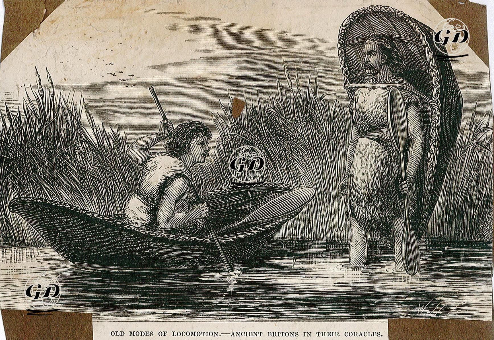 İngilizlerin Eskiden Gezi İçin Kullandıkları Sepetten Yapılmış Kayıklar -  - 1876