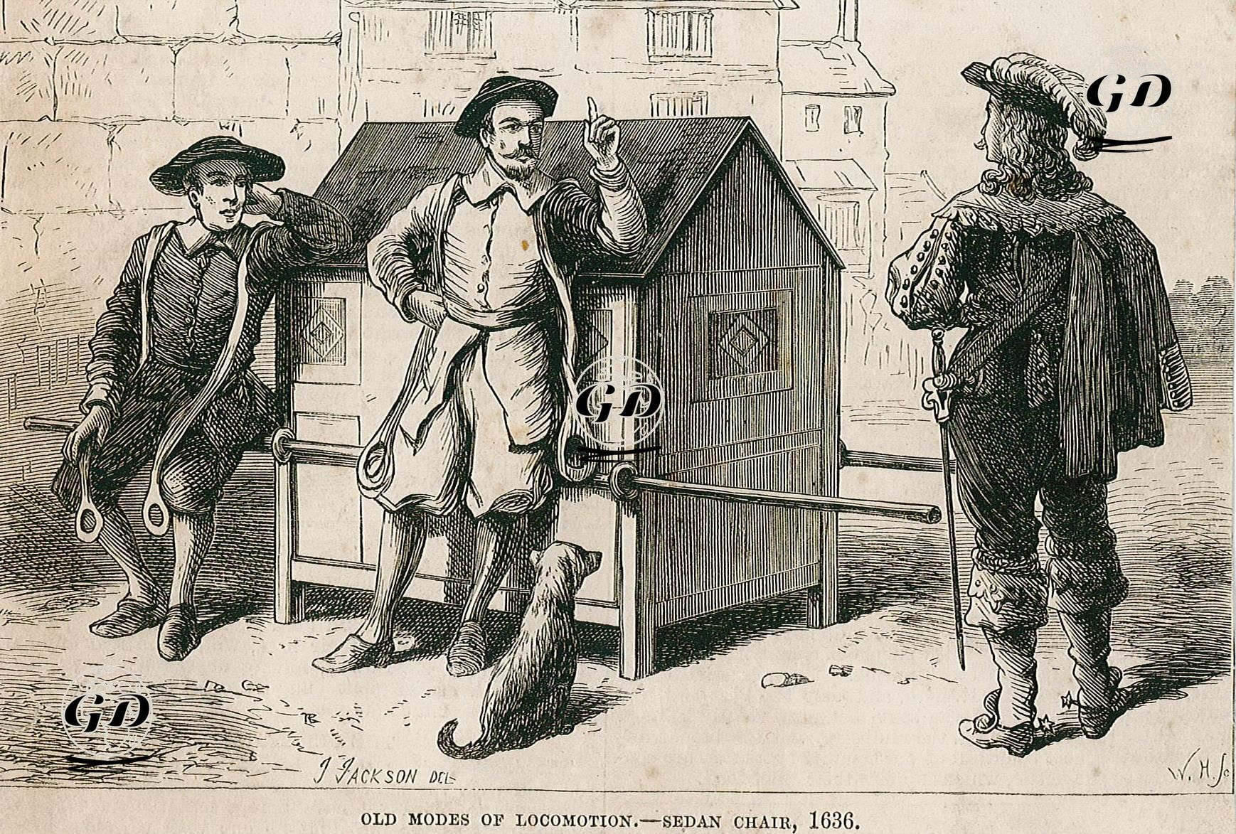 Old Modes Of Locomotin, Sedan Chair, 1636 -  - 1876