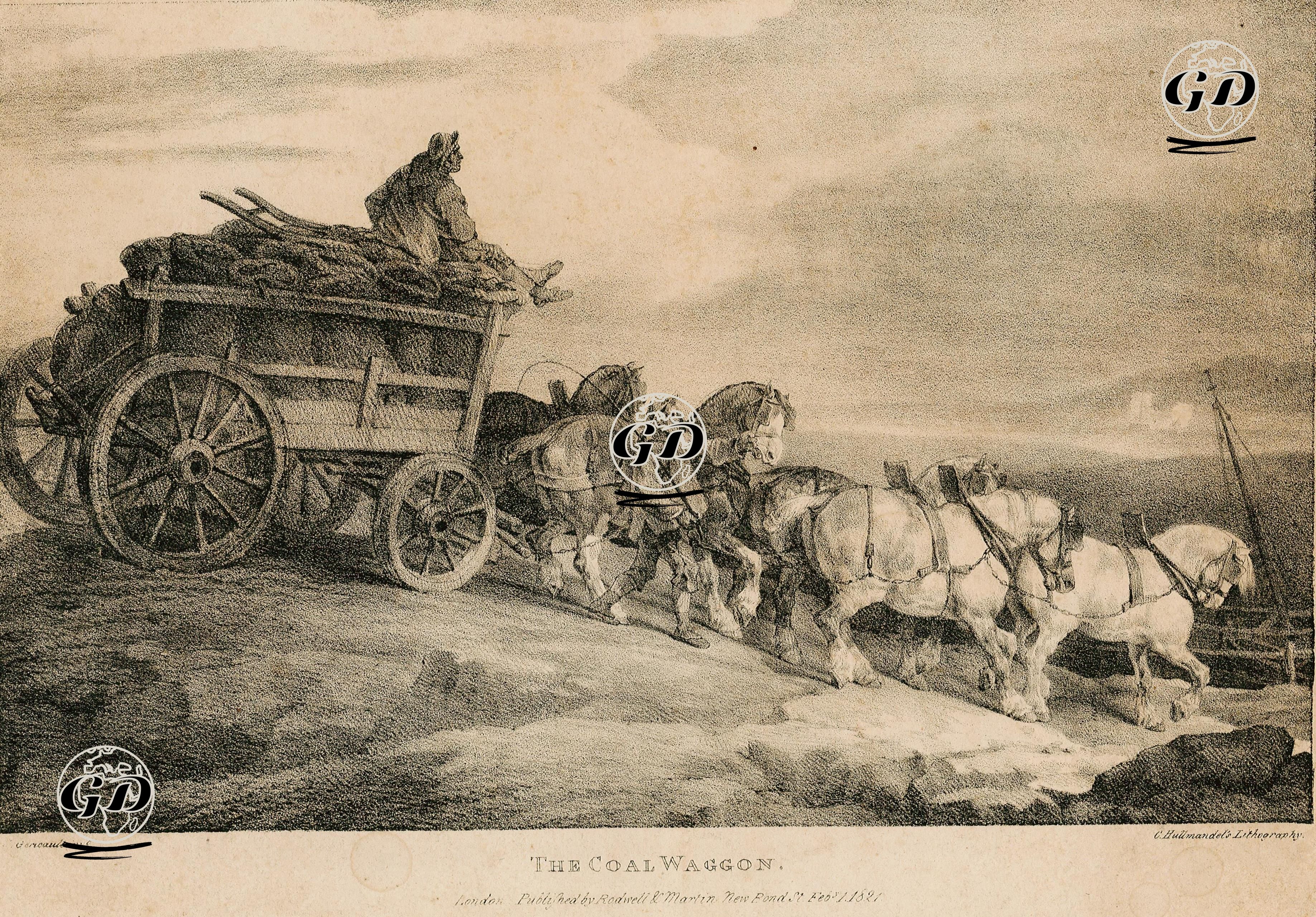 The Coal Waggon  - Theodore Gericault (1791-1824) - 1821