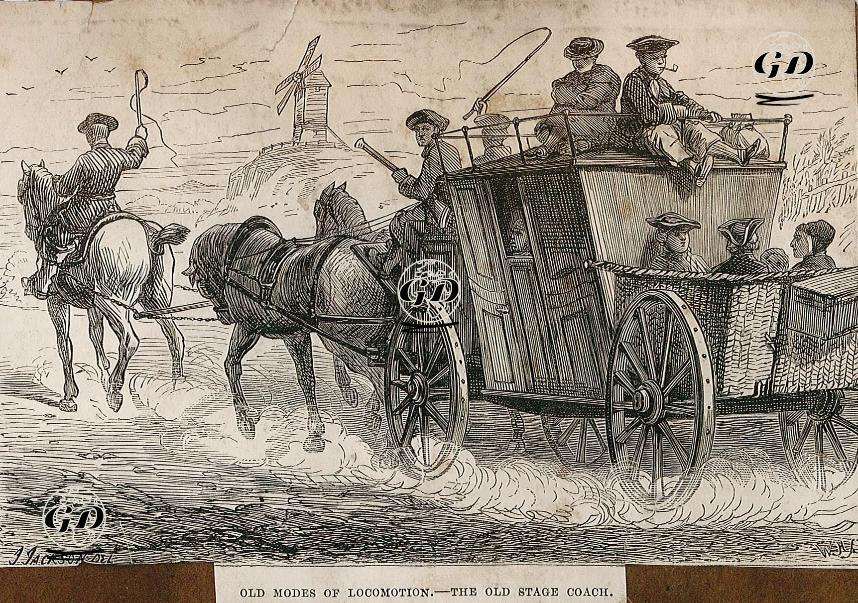 Old Modes Of Locomotion-The Old Stage Coach - J.jackson - 1850's-1890's