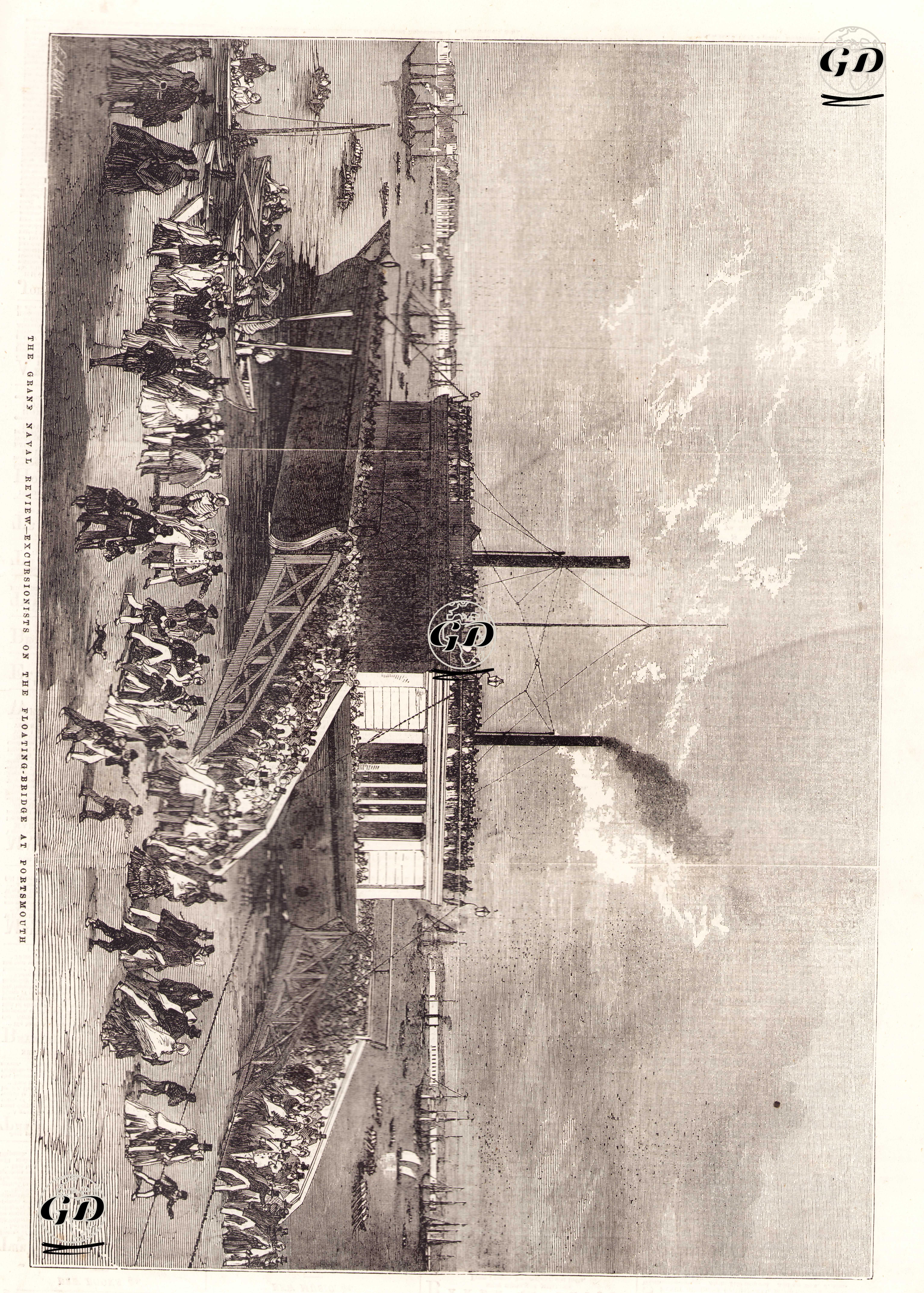 Portsmouth'da Yüzen Köprü -  - 1856