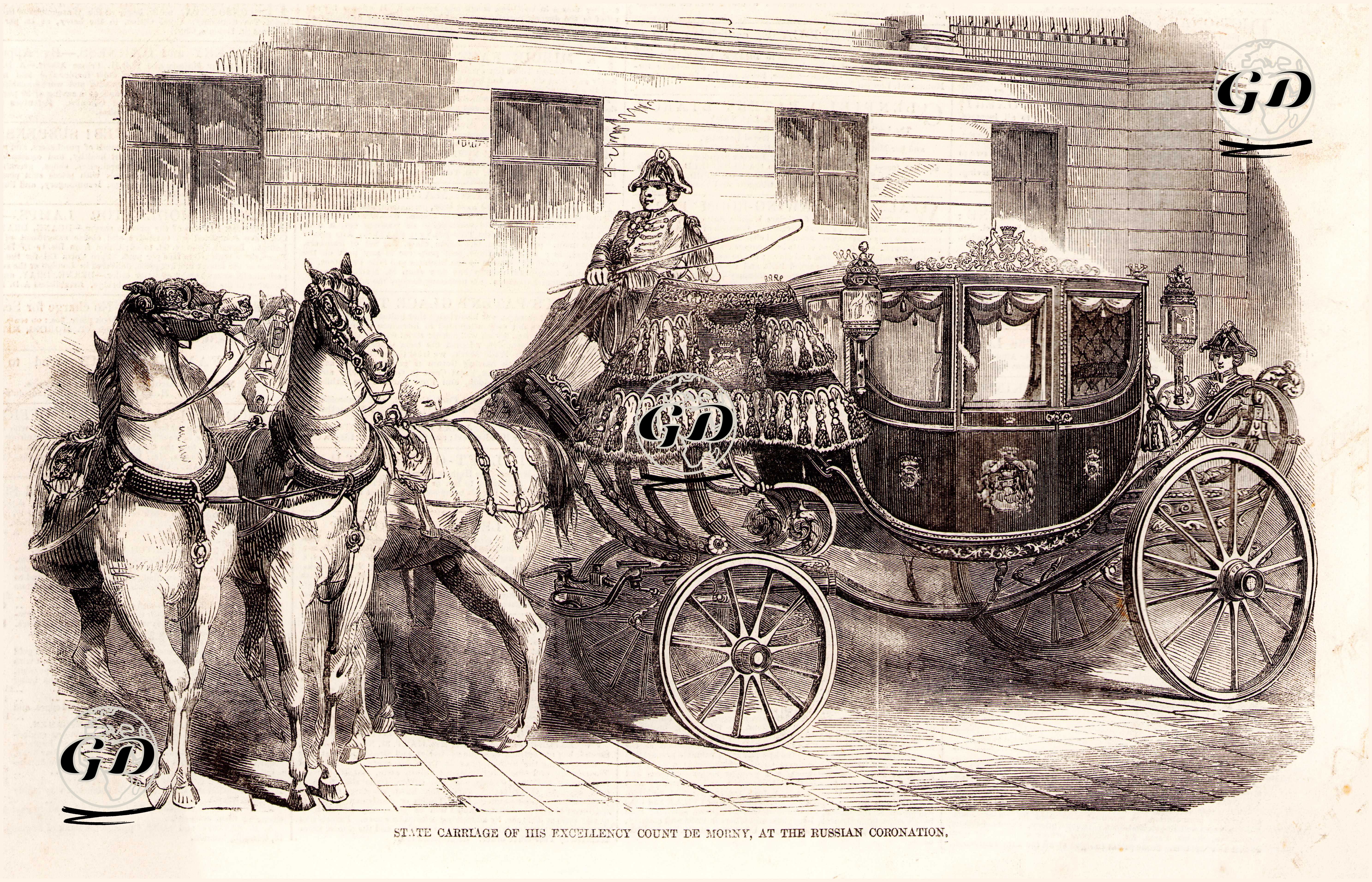 Rusya Çarı II.Alexander'ın Taç Giyme Töreninde Fransız Büyükelçisinin Cont De Morny'nin Resmi Aracı -  - 1856