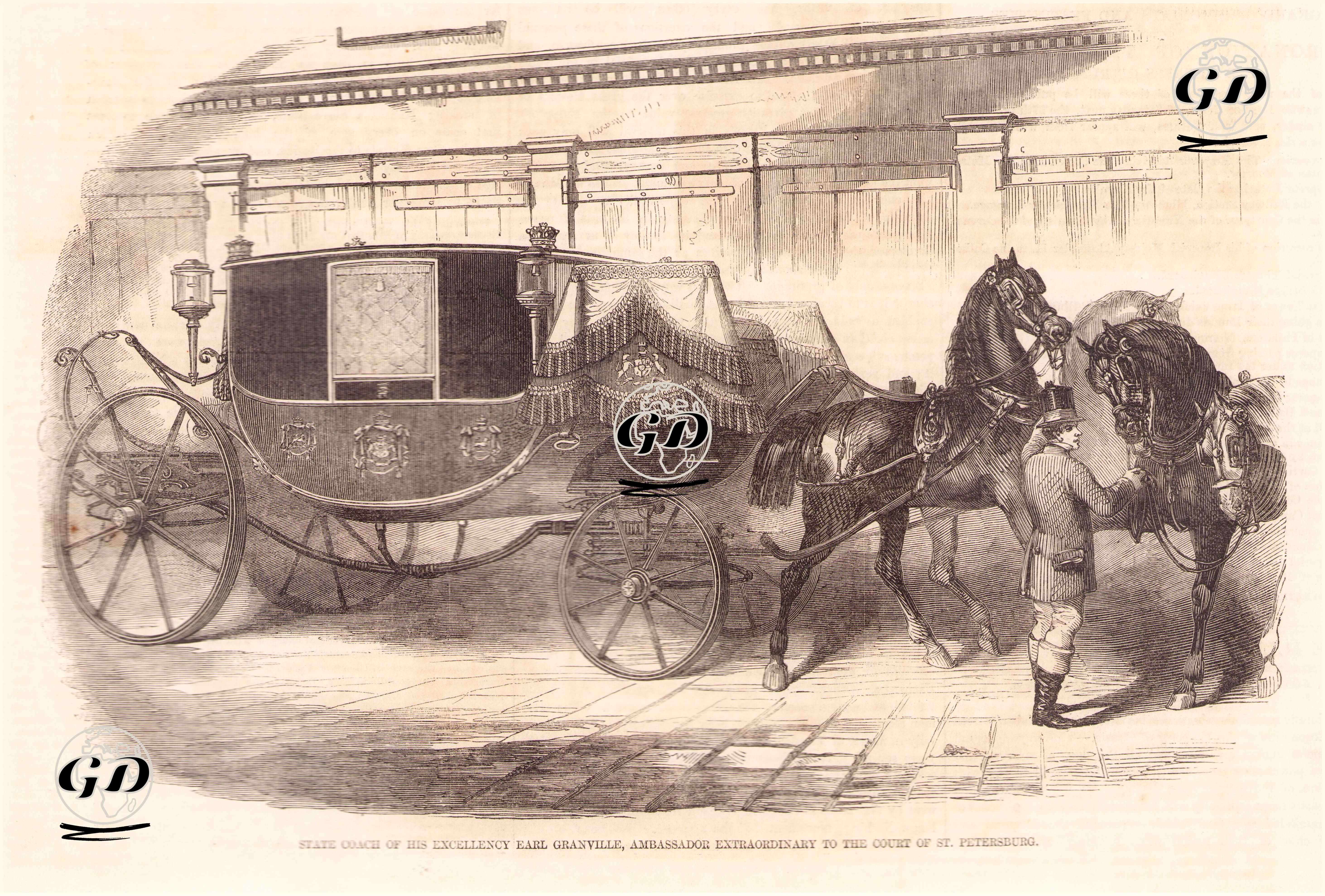 State Carriage Of His Excellency Earl Granville, Ambassador Extraordinary To The Court Of St.Petersburgh -  - 1856