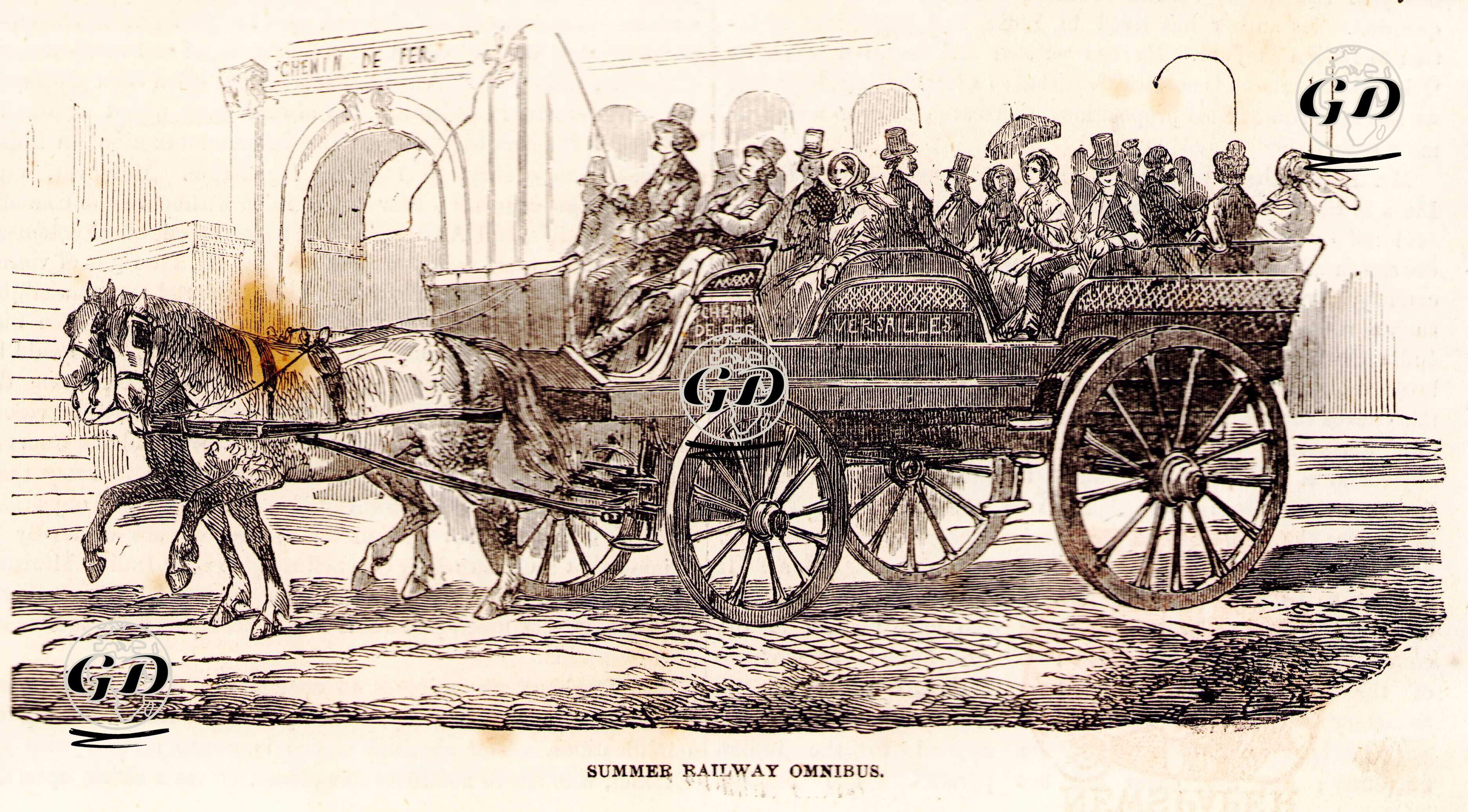 Yaz Demiryolu Omnibüsü (Yolcu At Arabası) -  - 1853