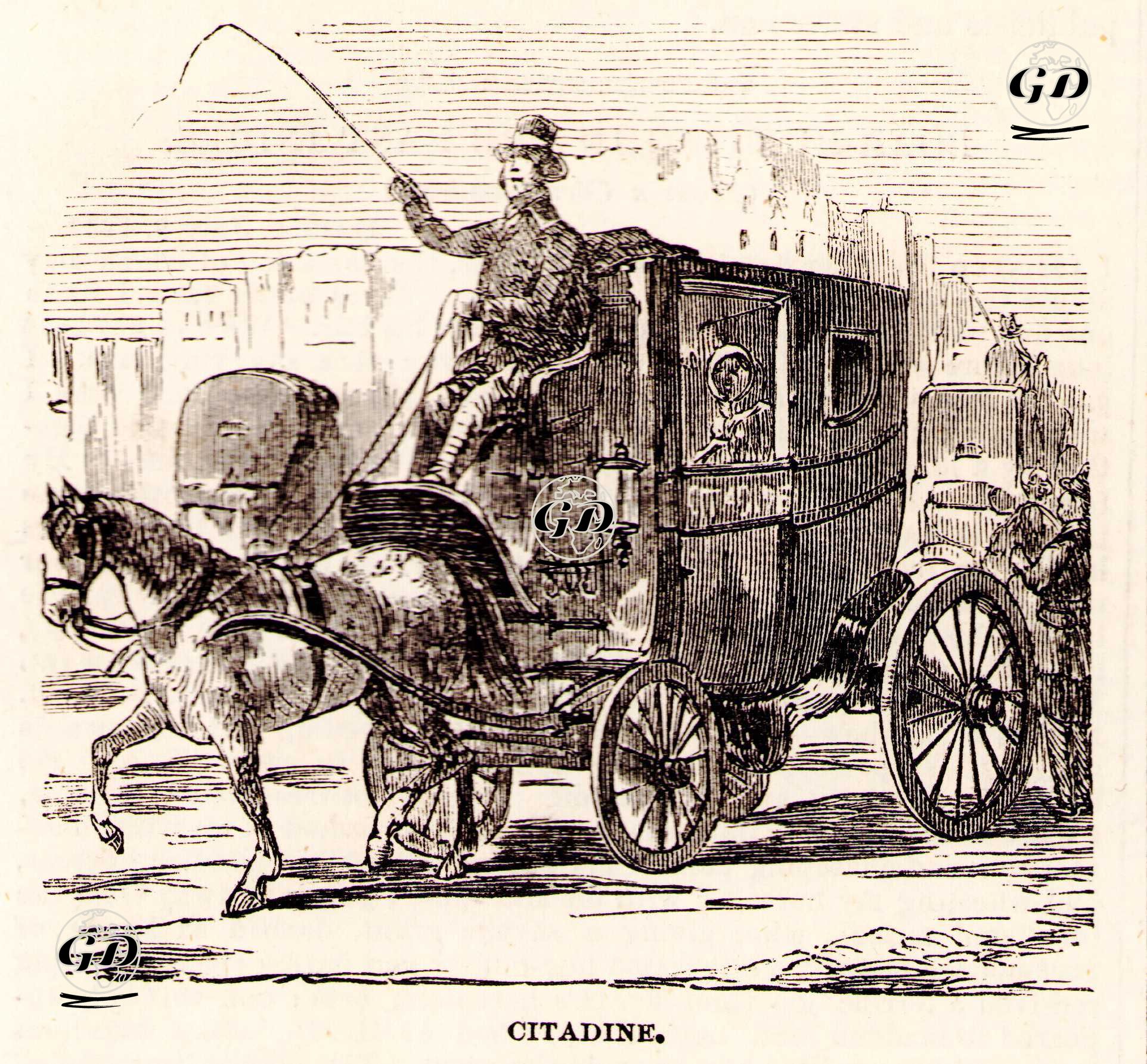 Şehir Atlı Arabası -  - 1853