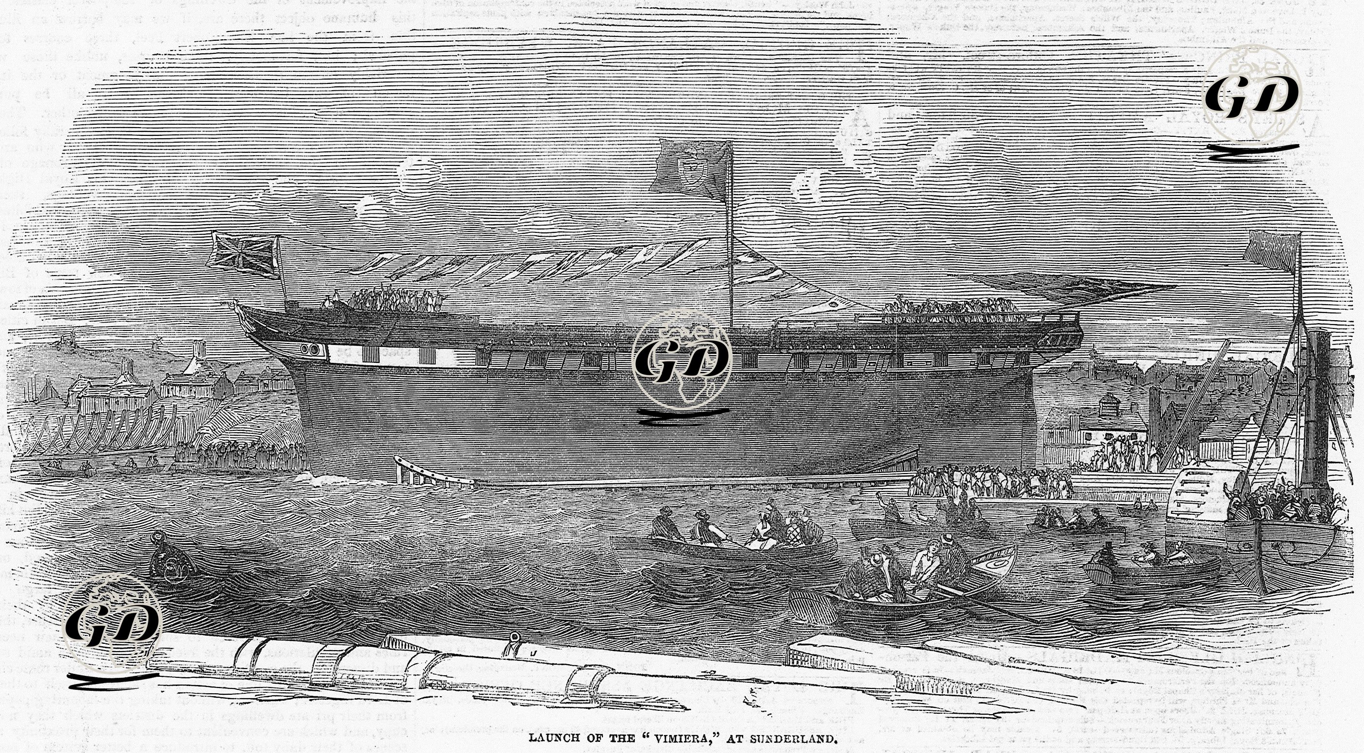 "Vimiera" Gemisinin Sunderland'da Denize İndirilişi  - Edwin Weedon (1818-1873) - 1851