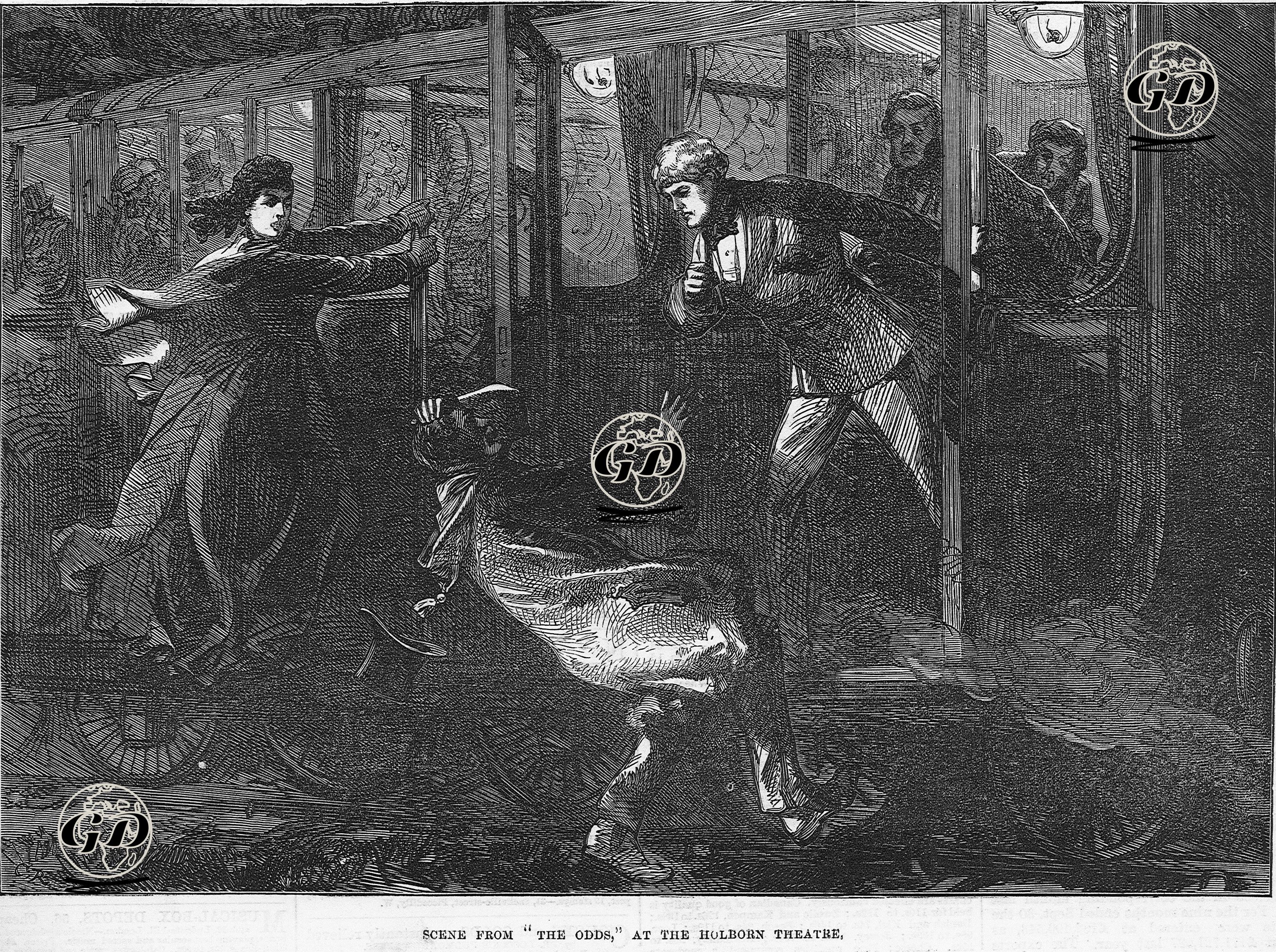 "Şans" Oyunundan Bir Sahne, Holborn Tiyatrosu -  - 1870