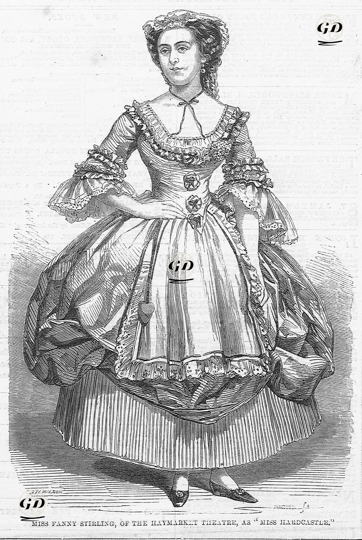 Hardcastle Rolünde Bayan Panny Stirling, Haymarket Tiyatrosu -  - 1861