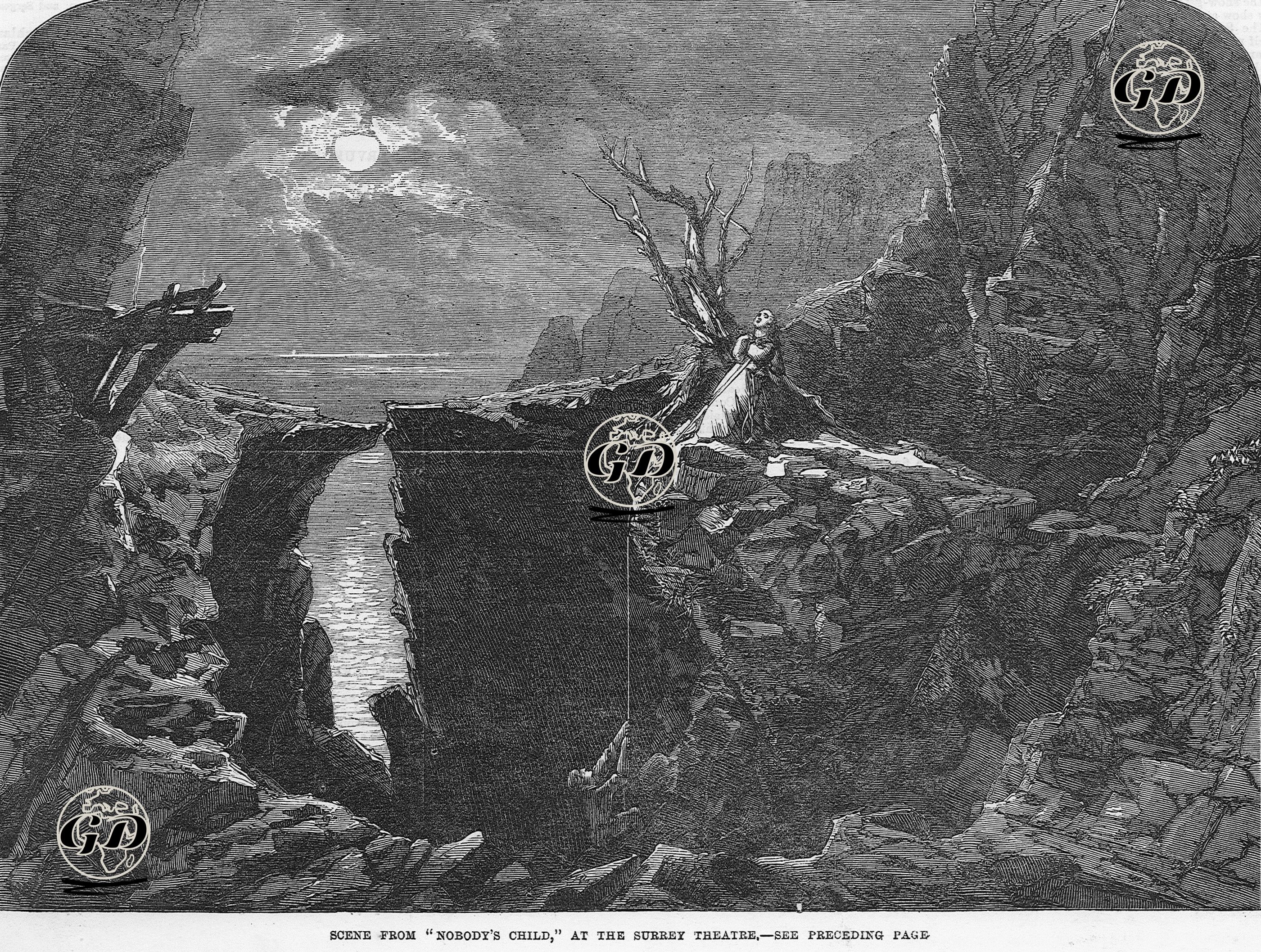 "Kimsesiz Çocuk" Oyunundan Bir Sahne, Surrey Tiyatrosu -  - 1867