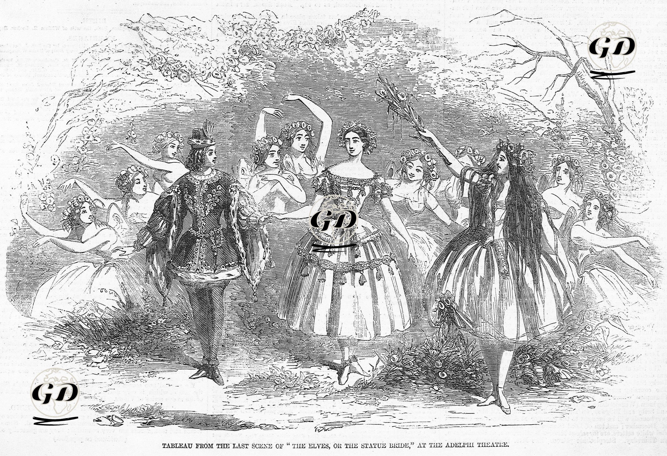 "Periler Veya Heykel Gelin" Balesinin Son Sahnesi, Adelphi Tiyatrosu  -  - 1856