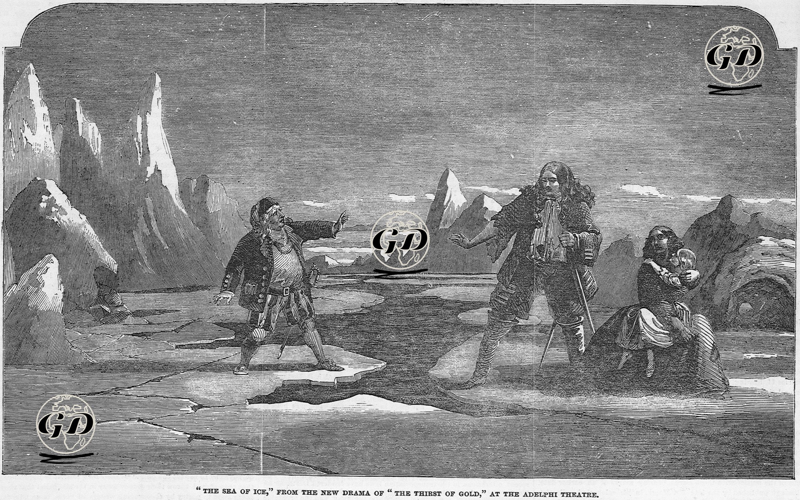 "Altın Arzusu" Oyunundan Buz Denizi Sahnesi, Adelphi Tiyatrosu - l - 1853