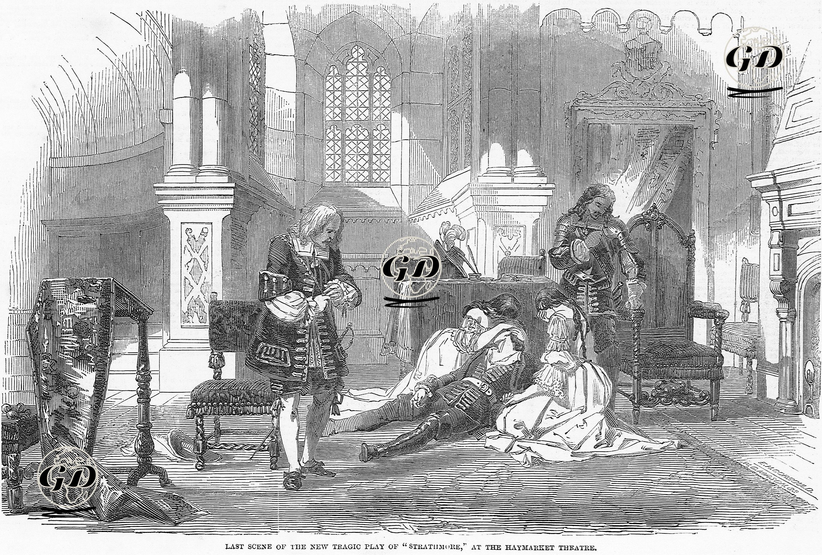"Strathmore" Oyunundan Son Sahne, Haymarket Tiyatrosu  -  - 1849