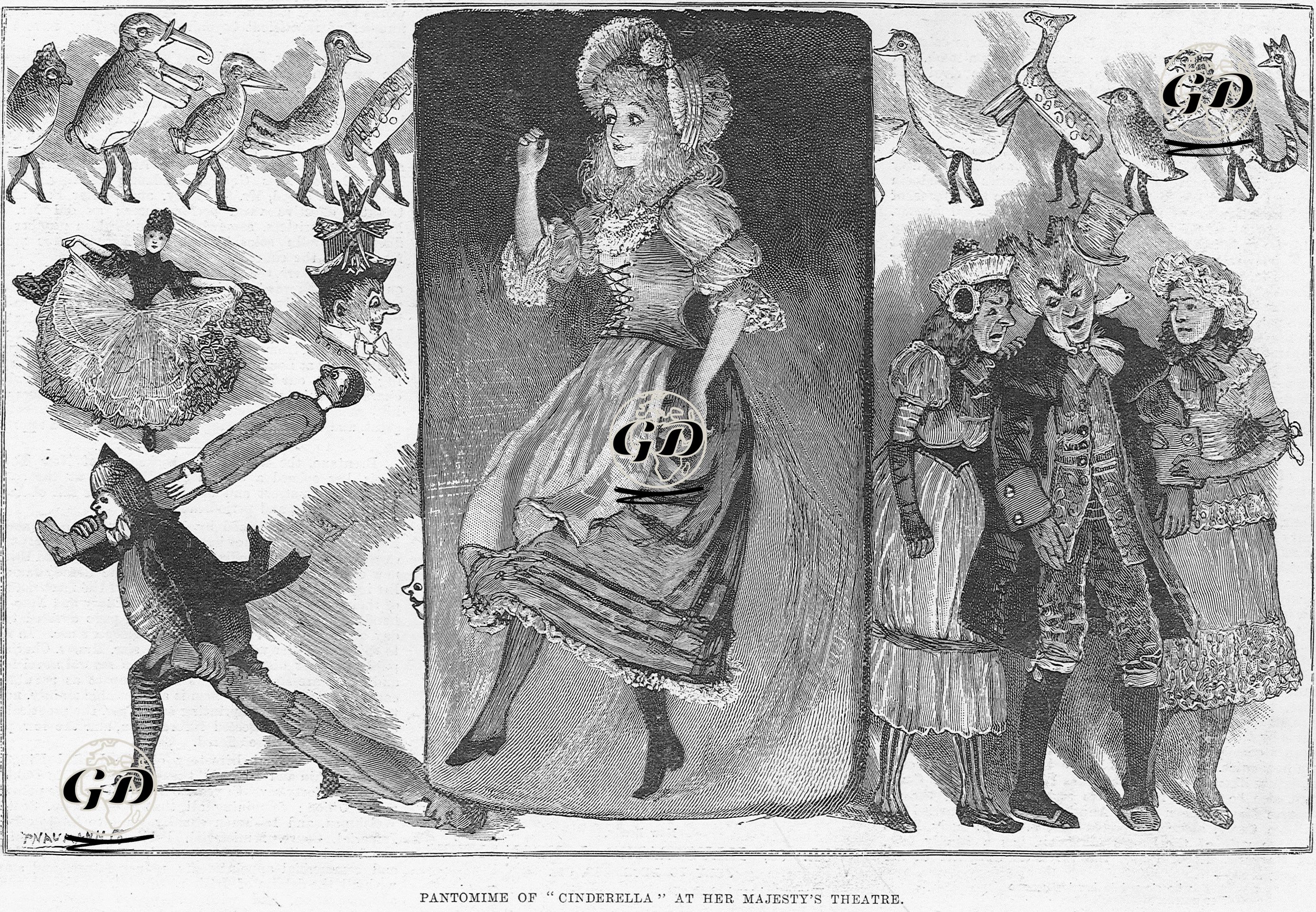 Pantomime Of "Cinderalla" At Her Masejty's Theatre,  Christmas Entertainment İn London Theatre -  - 1890