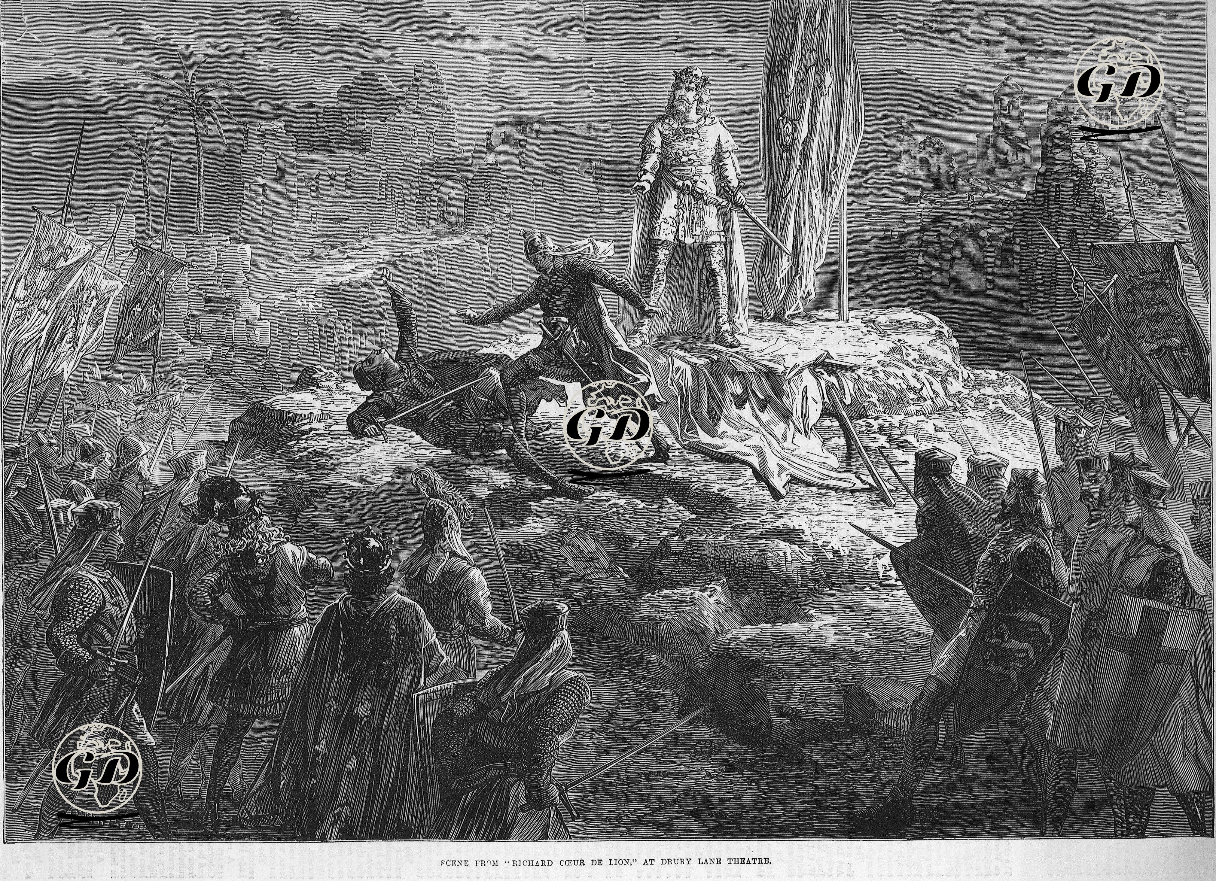 "Aslan Yürekli Richard" Operasından Bir Sahne, Drury Lane Tiyatrosu -  - 1874