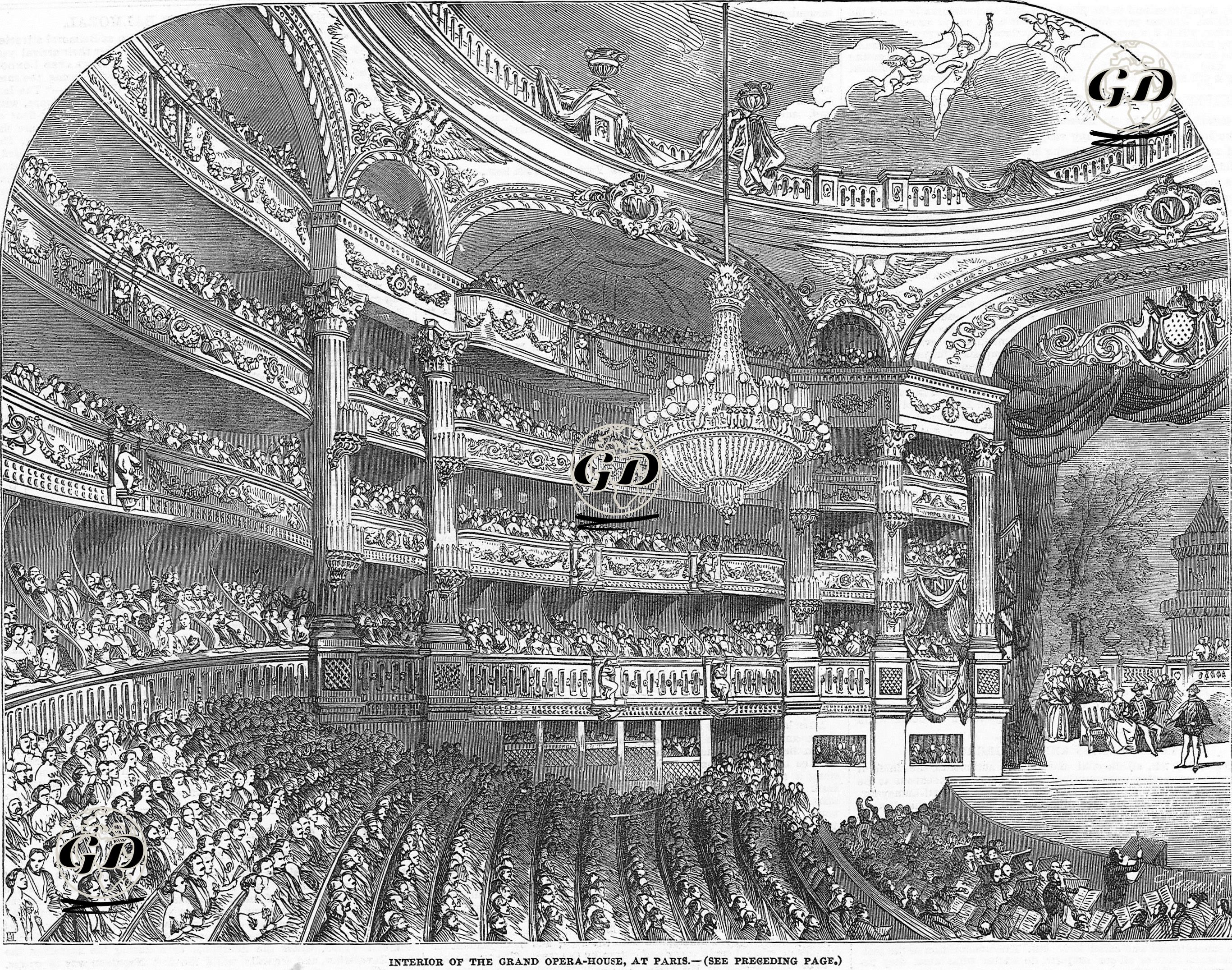 Interior Of The Grand Opera-House At Paris -  - 1854