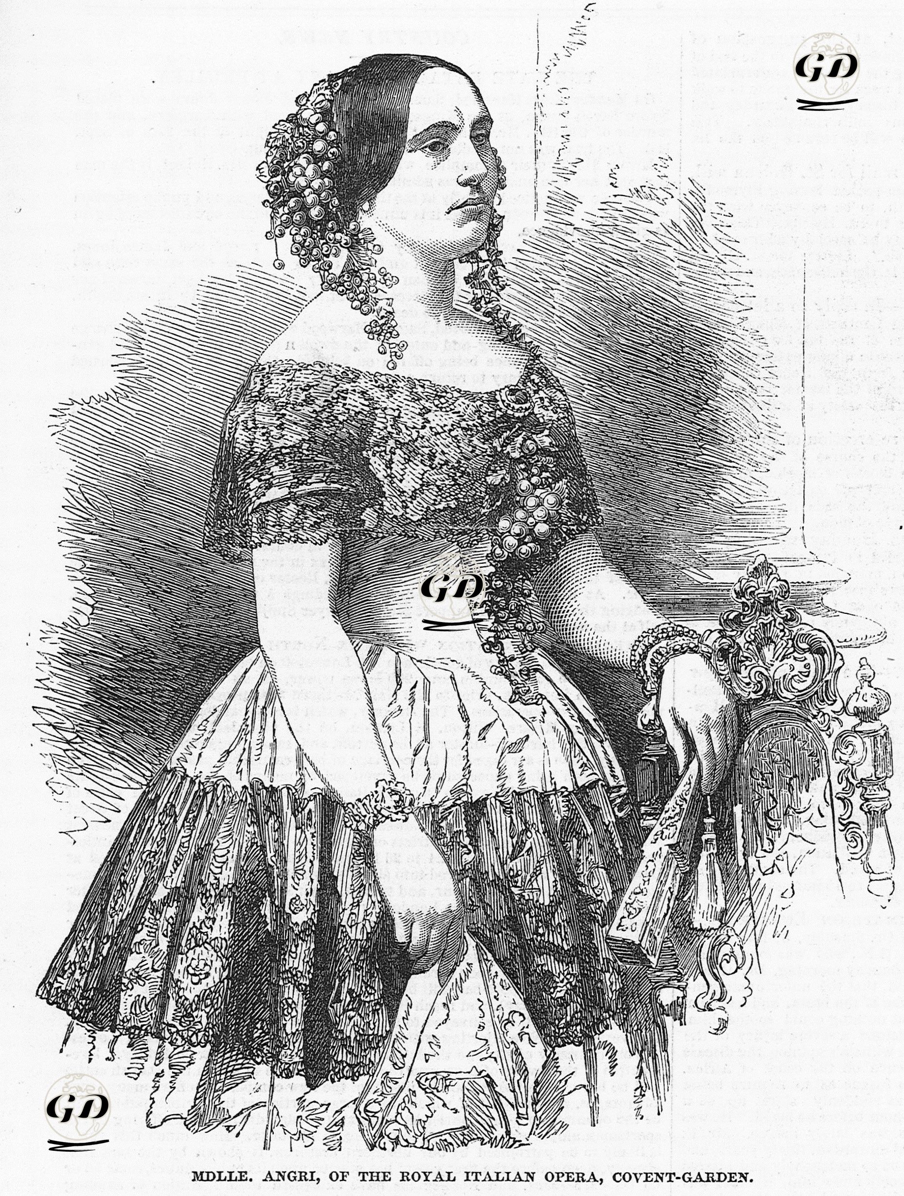 Bayan Elena Angri, Kraliyet İtalyan Operası, Covent Garden  -  - 1851