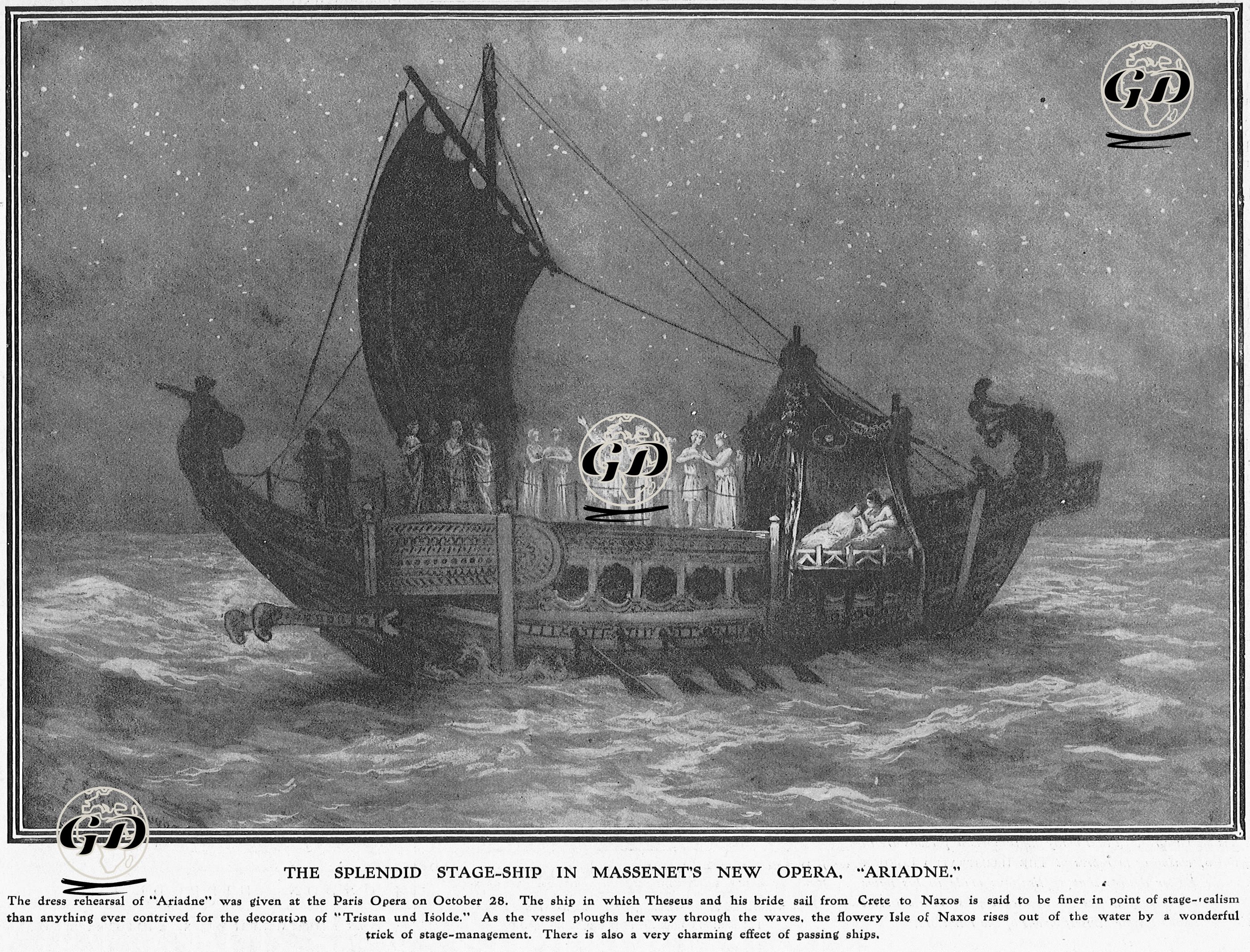 The Splendid Stage-Ship İn Massenet's New Opera "Ariadne" -  - 1905