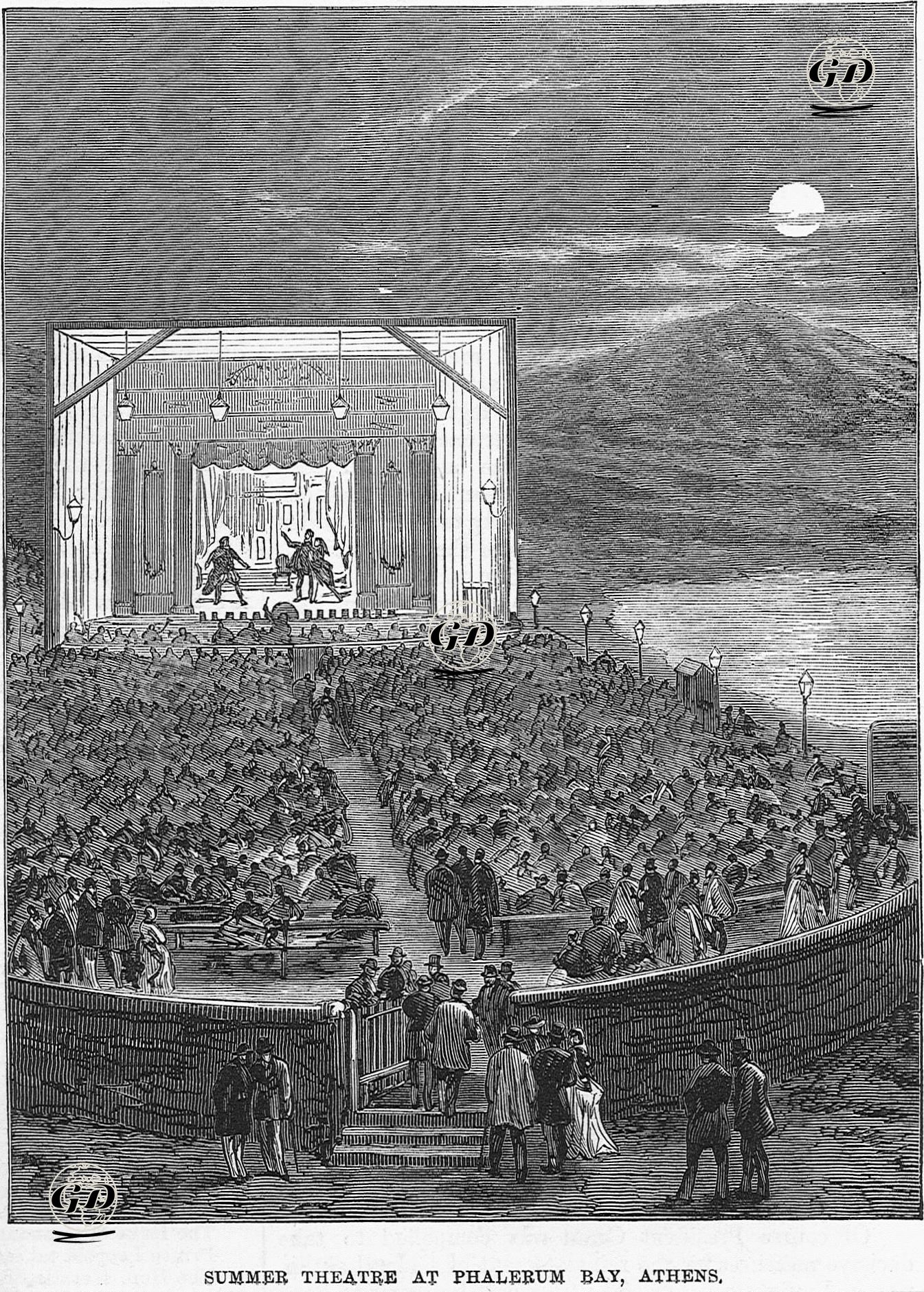 Summer Theatre At Phalerum Bay, Athens  -  - 1874