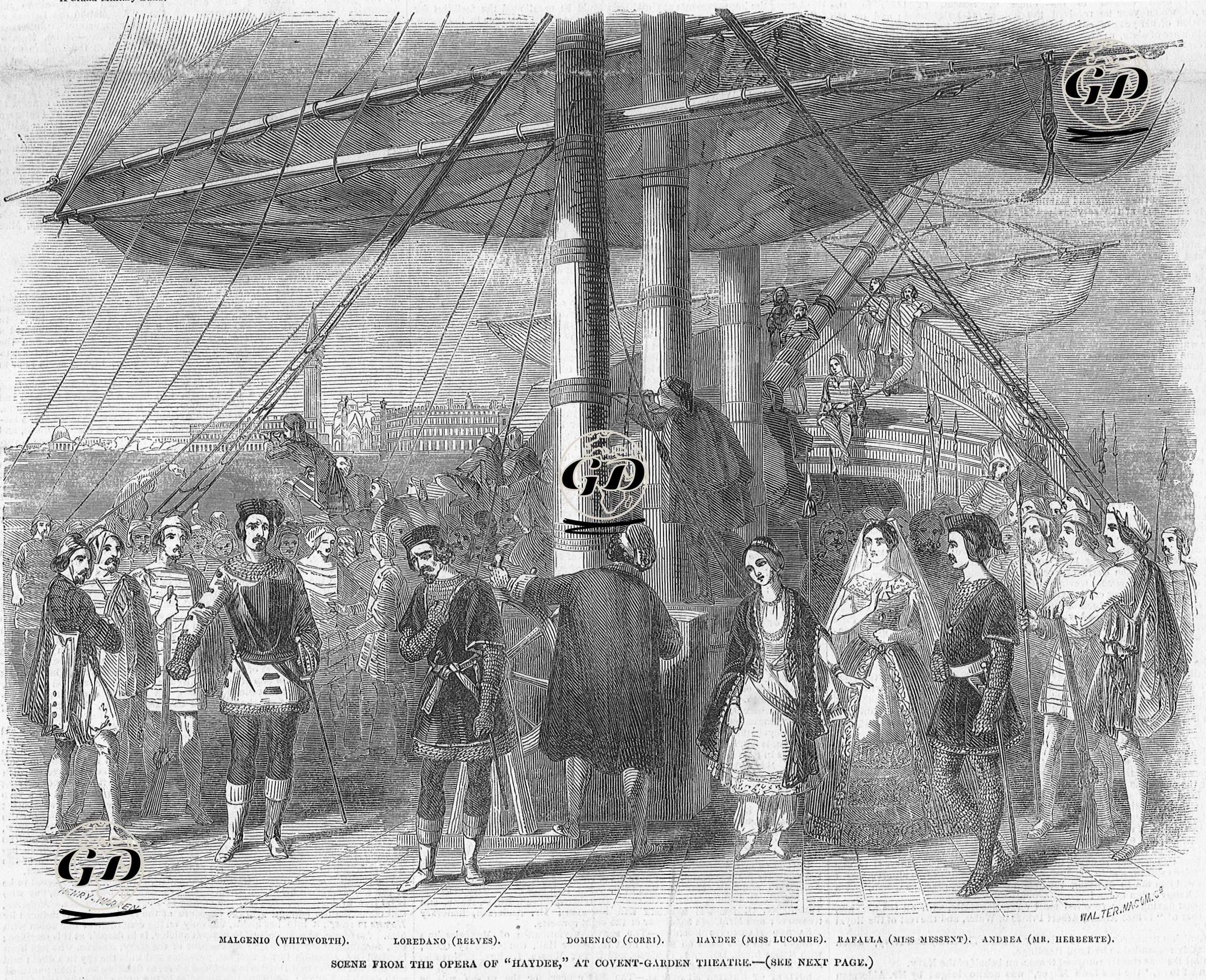 "Haydee" Operasından Bir Sahne, Covent Garden Tiyatrosu  -  - 1848