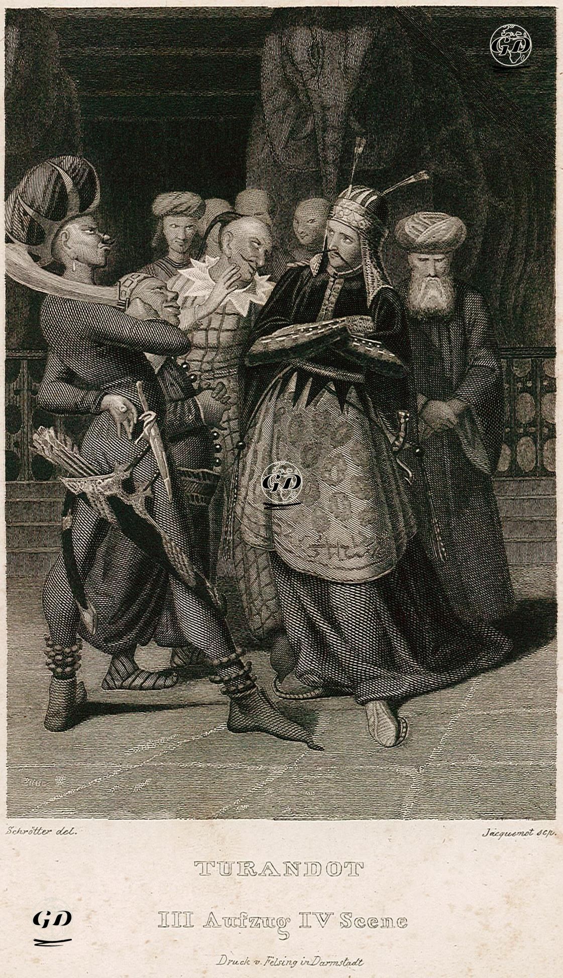 Turandot lll. Aufzug IV. Scene  - Schrotter - 1890's