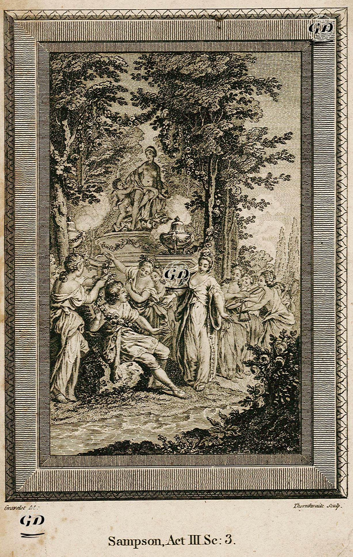 "Sampson", III. Perde III.Sahne   - Hubert Francois Gravelot (1699-1773) - 1790's